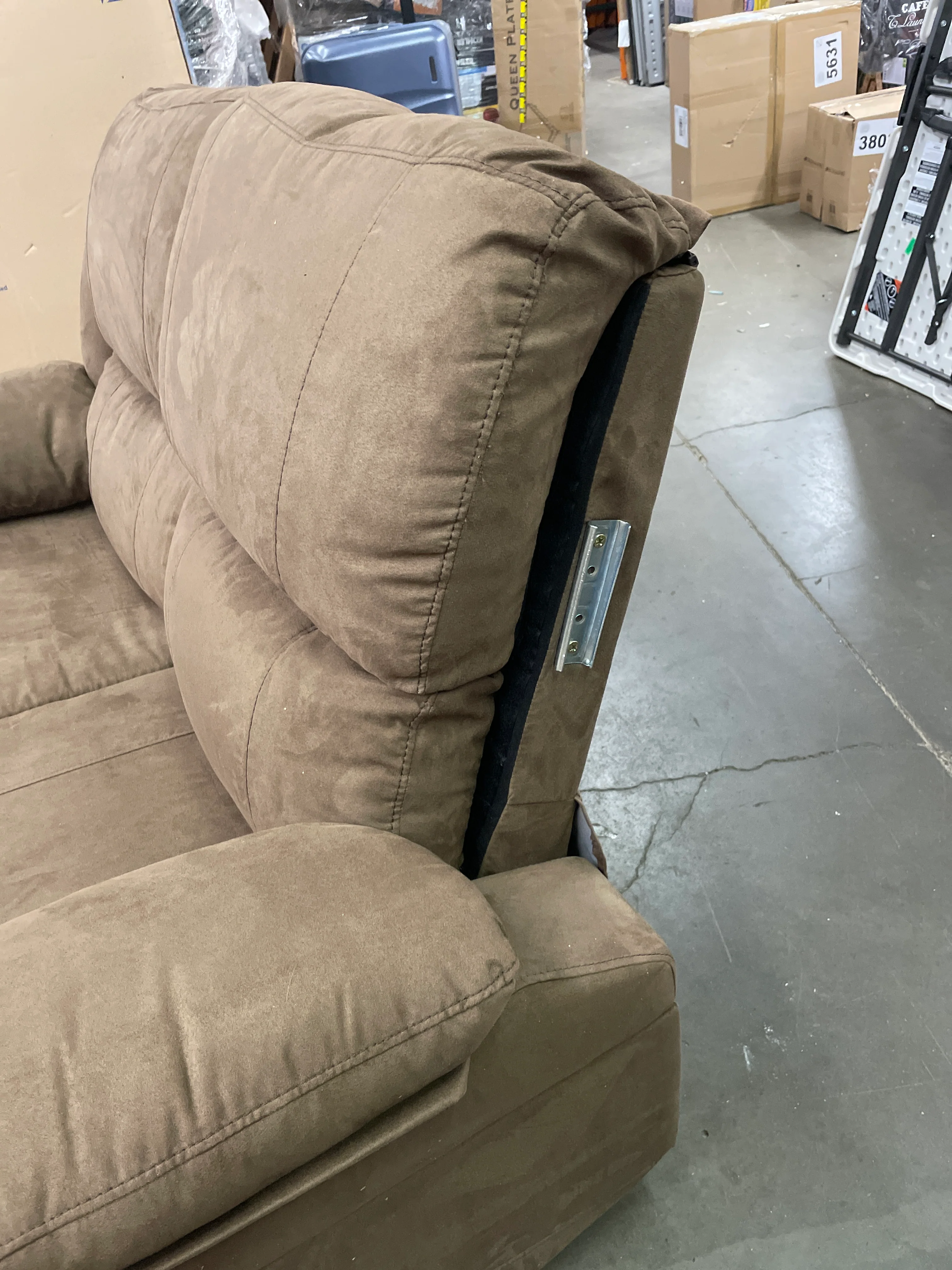 Flash Furniture Harmony Series Chocolate Brown Microfiber Loveseat with Two Built-In Recliners - Retail $599 - Image 7