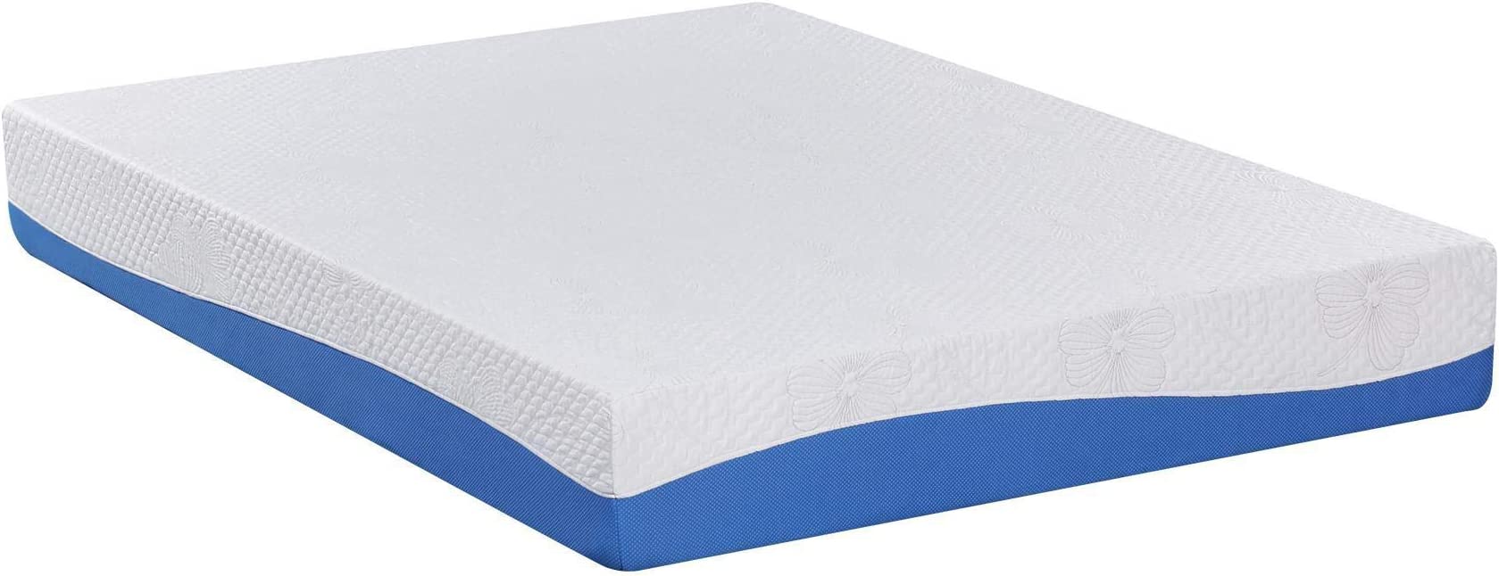 NEW - Olee Sleep 10 Inch CAL KING Gel Memory Foam Mattress, Gel Infused for Comfort and Pressure Relief, CertiPUR-US Certified, Bed-in-a-Box, Medium Firm, Blue, Cal King Size - Retail $347 - Image 2
