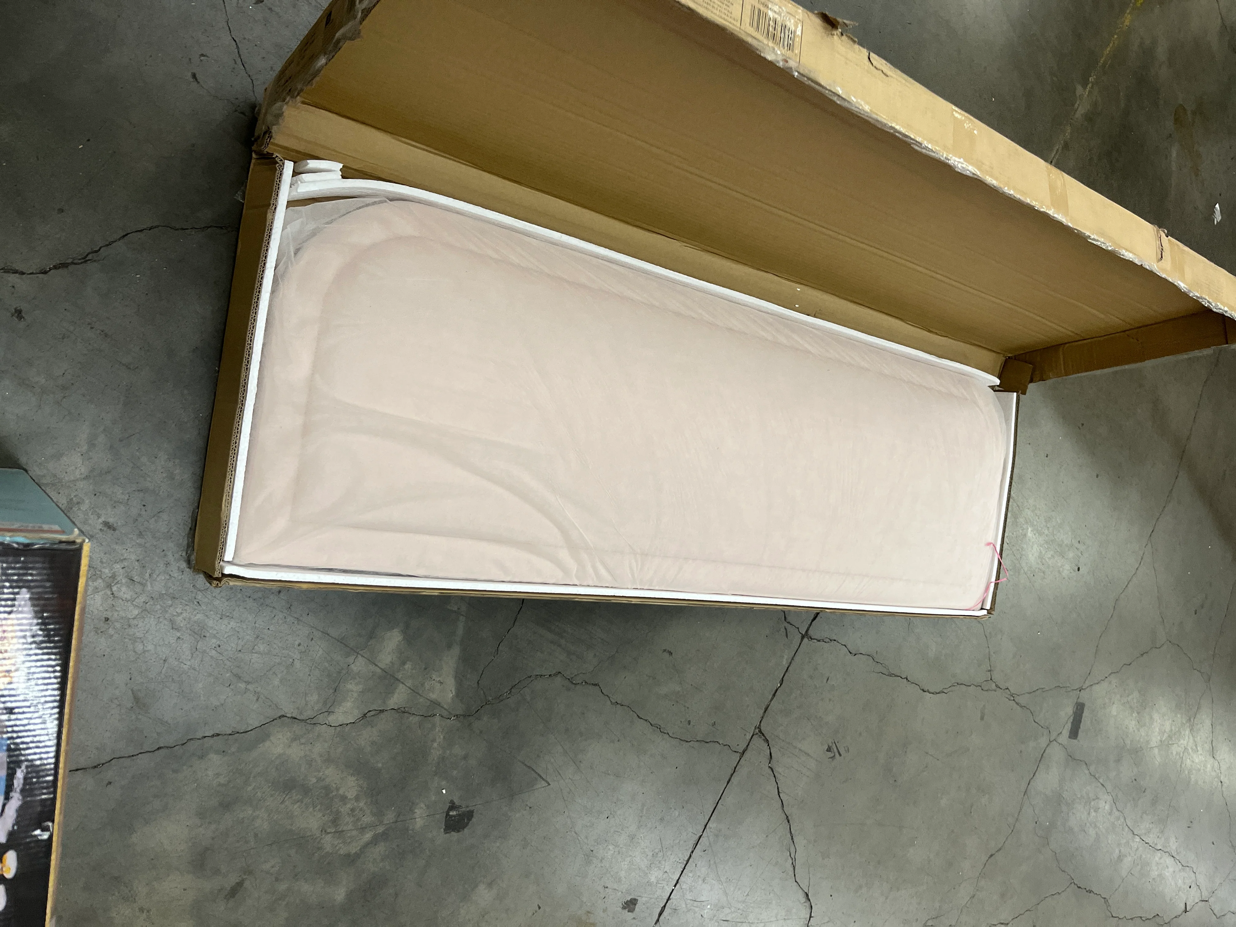Edenbrook Miller QUEEN Low Profile, Performance Velvet Headboard for Queen Size Bed-Pink Upholstered Queen Headboard - Retail $135 - Image 4