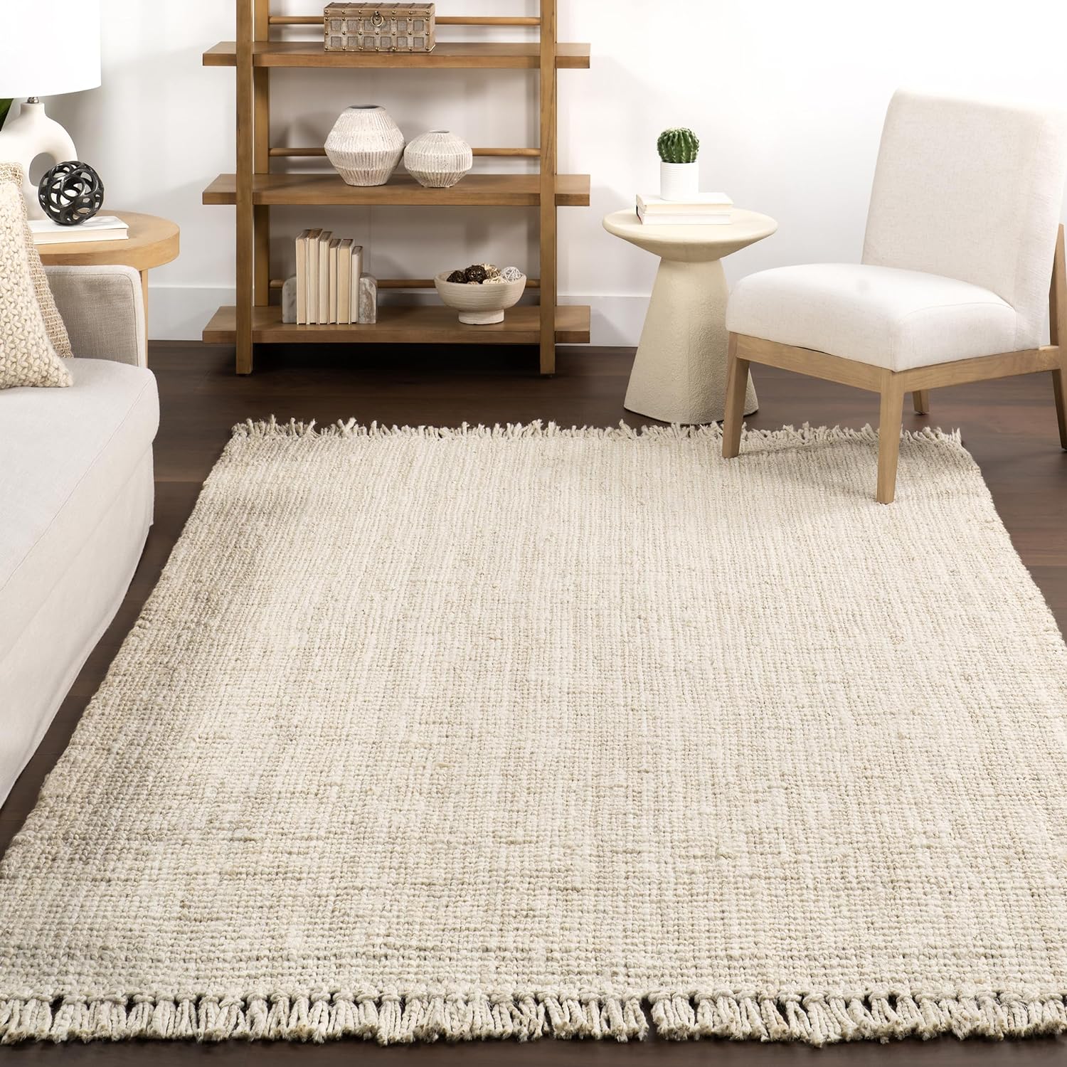 NEW - nuLOOM Daniela Farmhouse Chunky Jute Area Rug, 6x9, Off-white - Retail $149 - Image 5