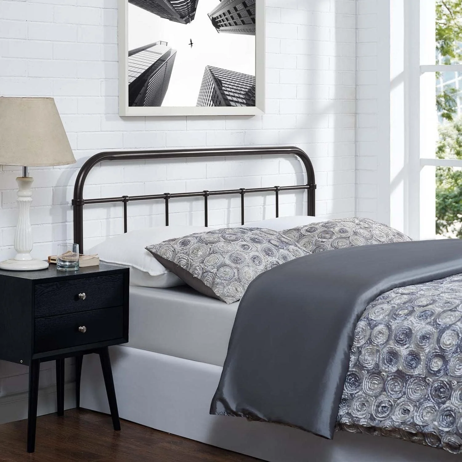 NEW w/ minor dmg - Modway Serena KING Rustic Farmhouse Style Steel Metal Headboard Size - Retail $111 - Image 2