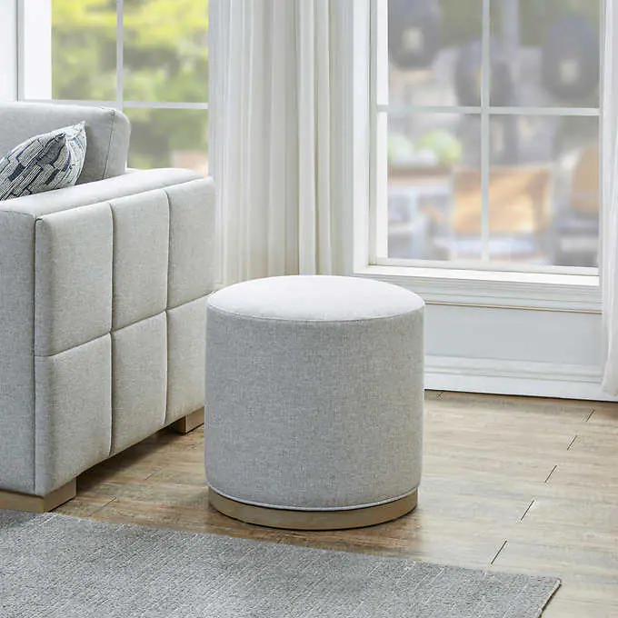 Drayden Fabric Swivel Ottoman - Retail $169 - Image 3