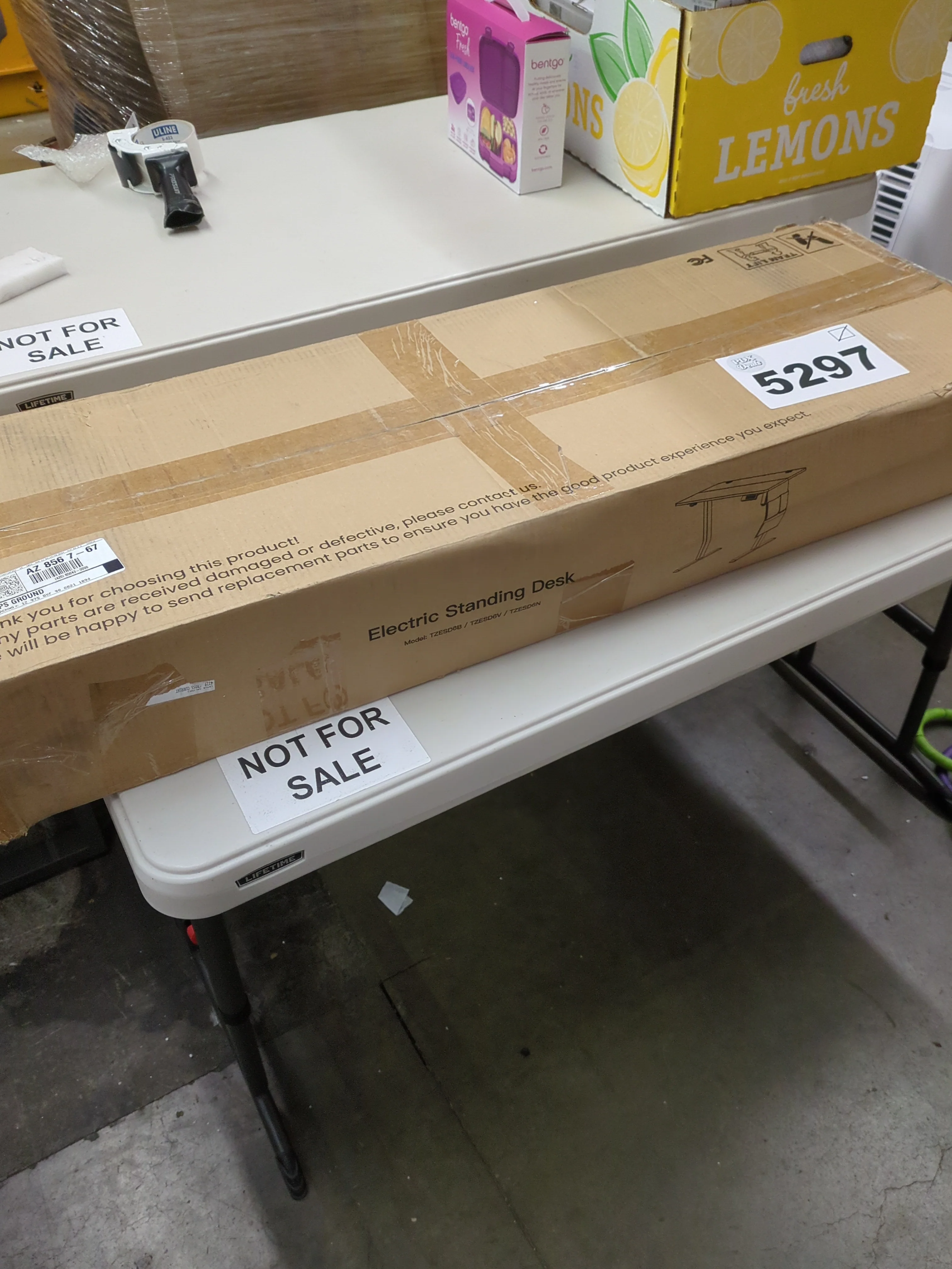 NEW - Marsail Standing Desk Adjustable Height, Electric Standing Desk, Stand up Desk with Storage Bag,Headphone Hook for Computer Workstations Desk Memory Preset - Retail $179 - Image 5