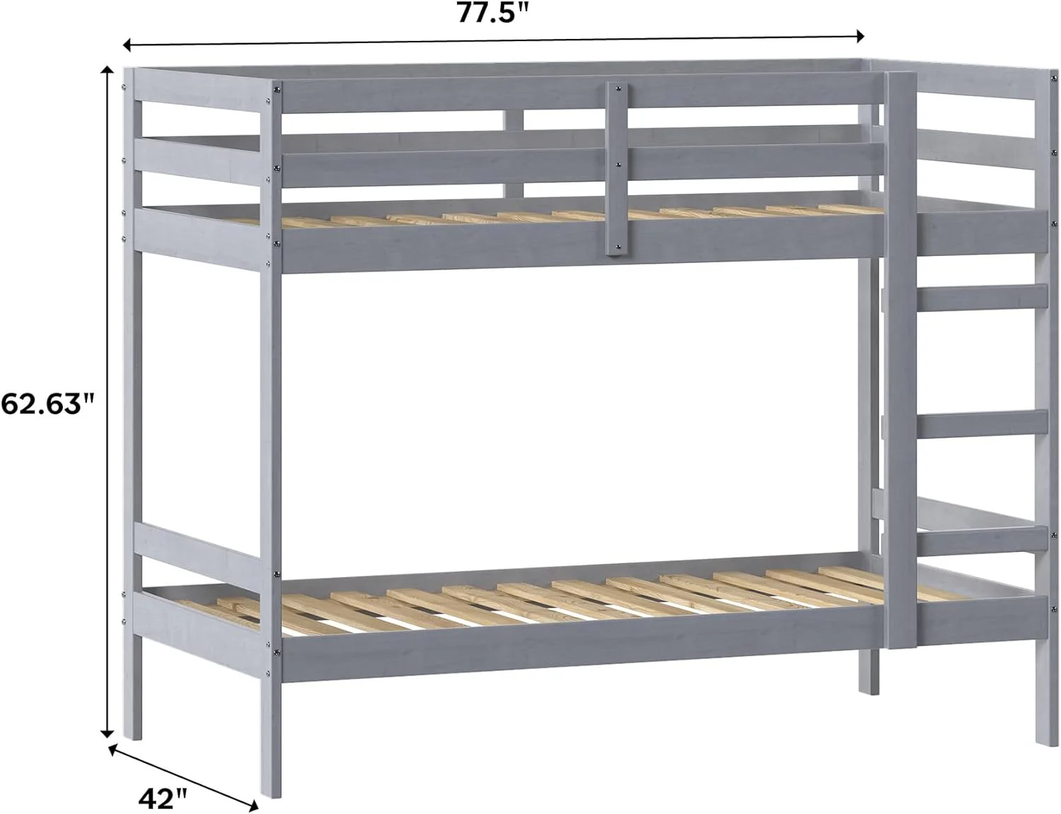 NEW - Walker Edison Modern Twin-Size Children's Bed Frame Bedroom, Twin-Size, Grey - Retail $224 - Image 3