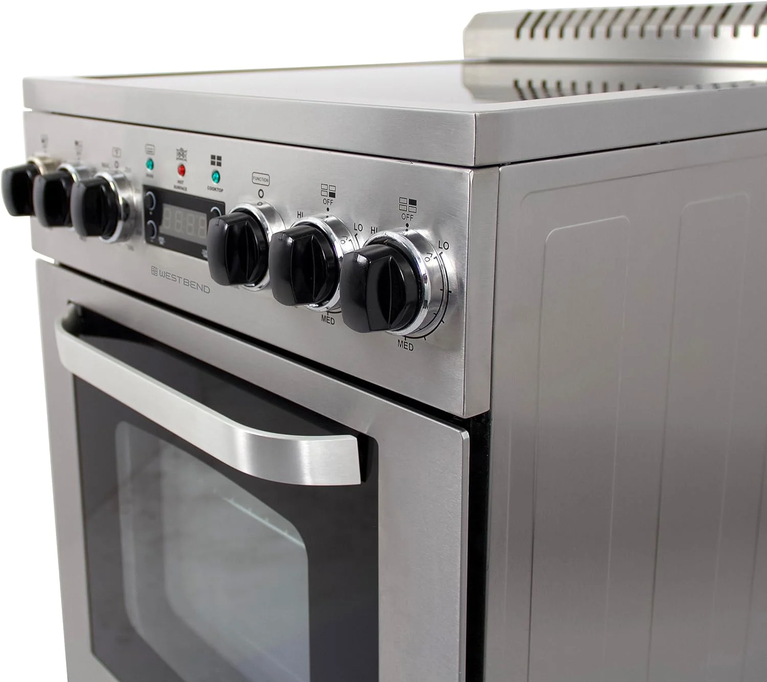 NEW - West Bend WB200ERPSS Electric Range Oven, 20-inch, Metallic - Retail $999 - Image 3