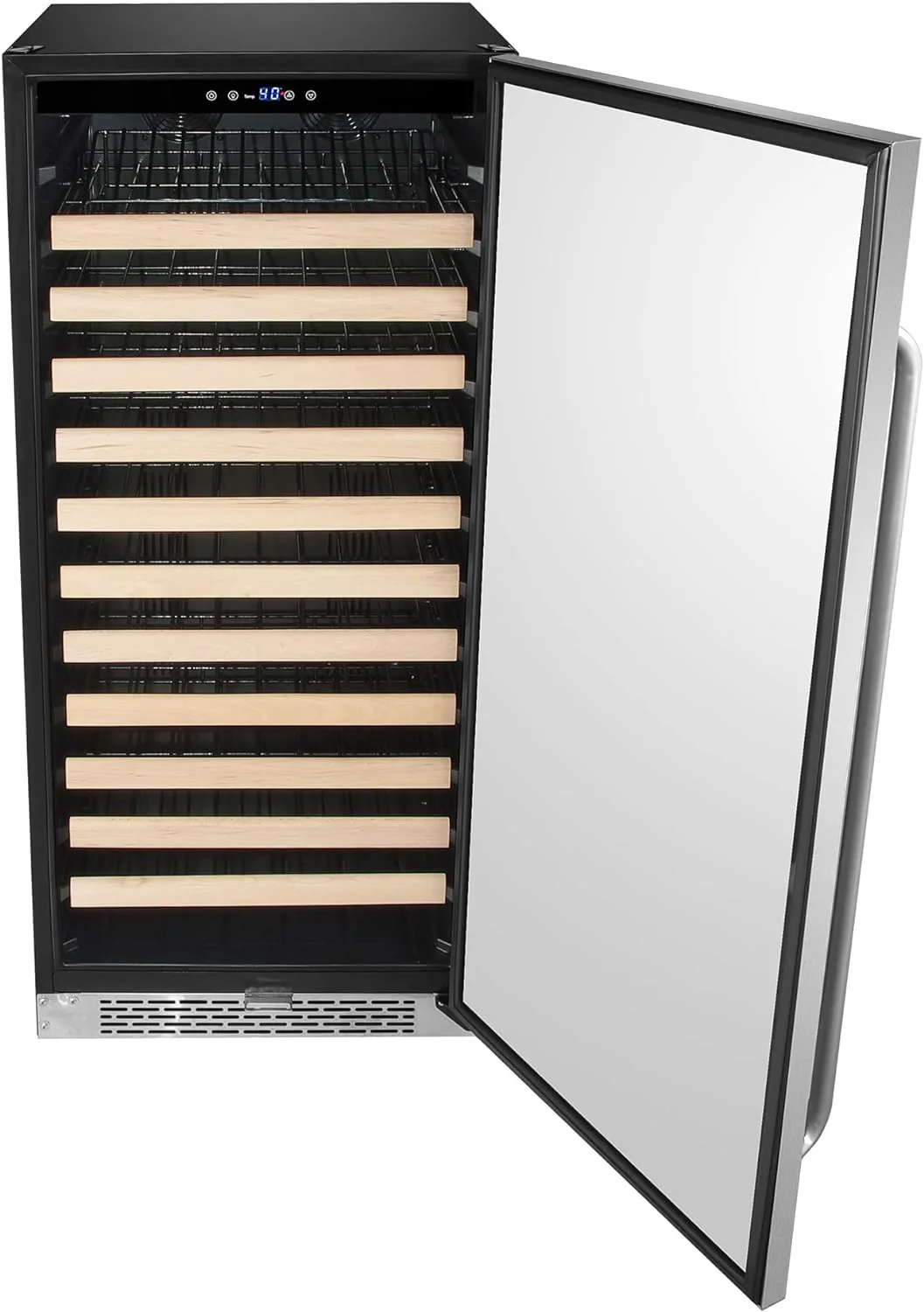 NEW - Whynter BWR-1002SD 100 Built-in or Freestanding Stainless Steel Compressor Large Capacity Wine Refrigerator Rack for Open LED Display, Black-100 Bottle, Black - Retail $1083 - Image 6