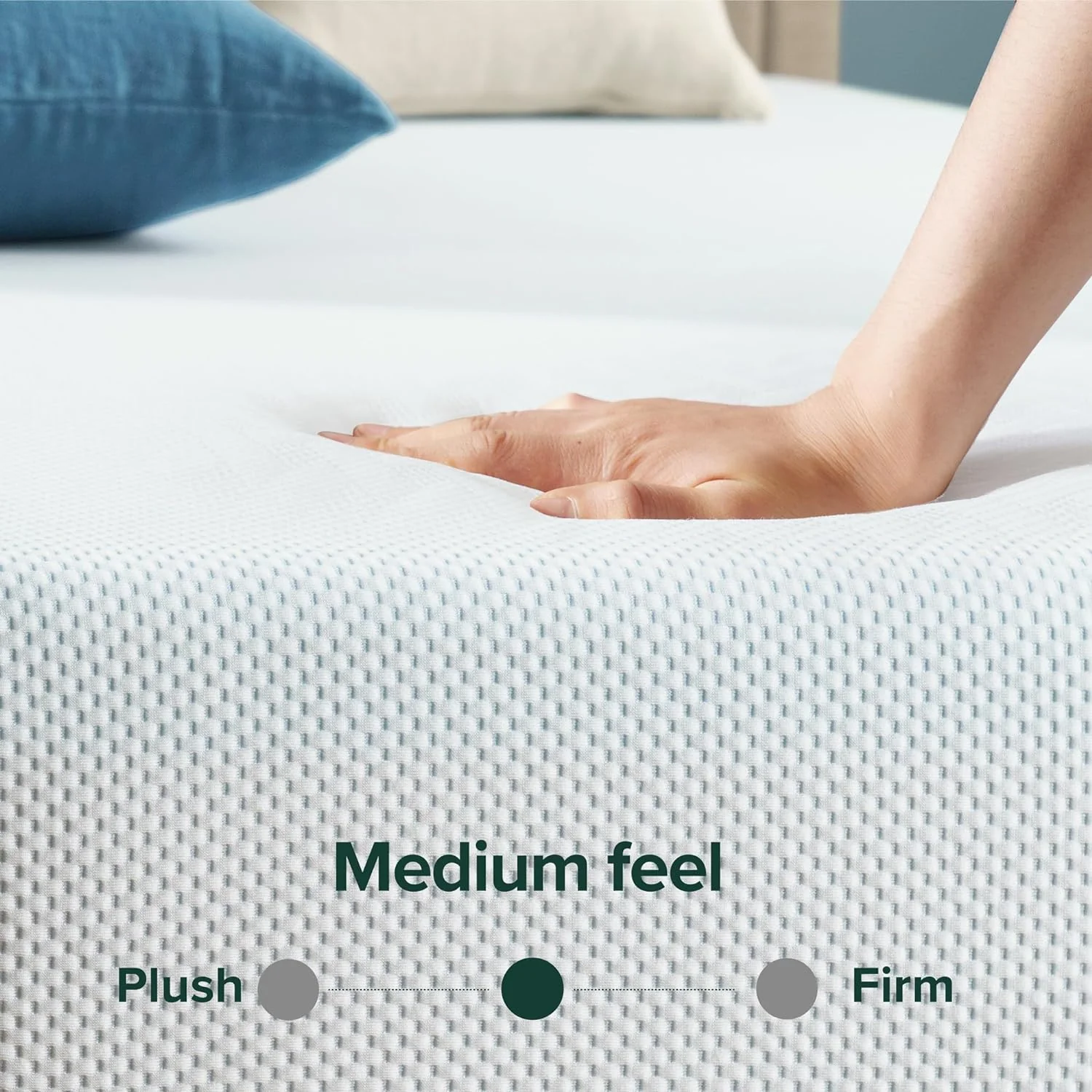 NEW - Zinus Queen 6 Inch Green Tea Cooling Memory Foam Mattress [New Version], Fiberglass Free, Medium Firmness, Cooling Gel Foam, Certified Safe Foams & Fabric, Bed-in-A-Box, Queen - Retail $164 - Image 3