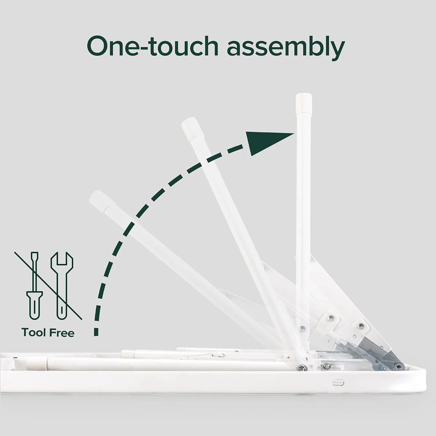 NEW - ZINUS NARROW TWIN SmartBase Tool-Free Assembly Mattress Foundation / 14 Inch Metal Platform Bed Frame / No Box Spring Needed / Sturdy Steel Frame / Underbed Storage, White, Narrow Twin - Retail $65 - Image 4