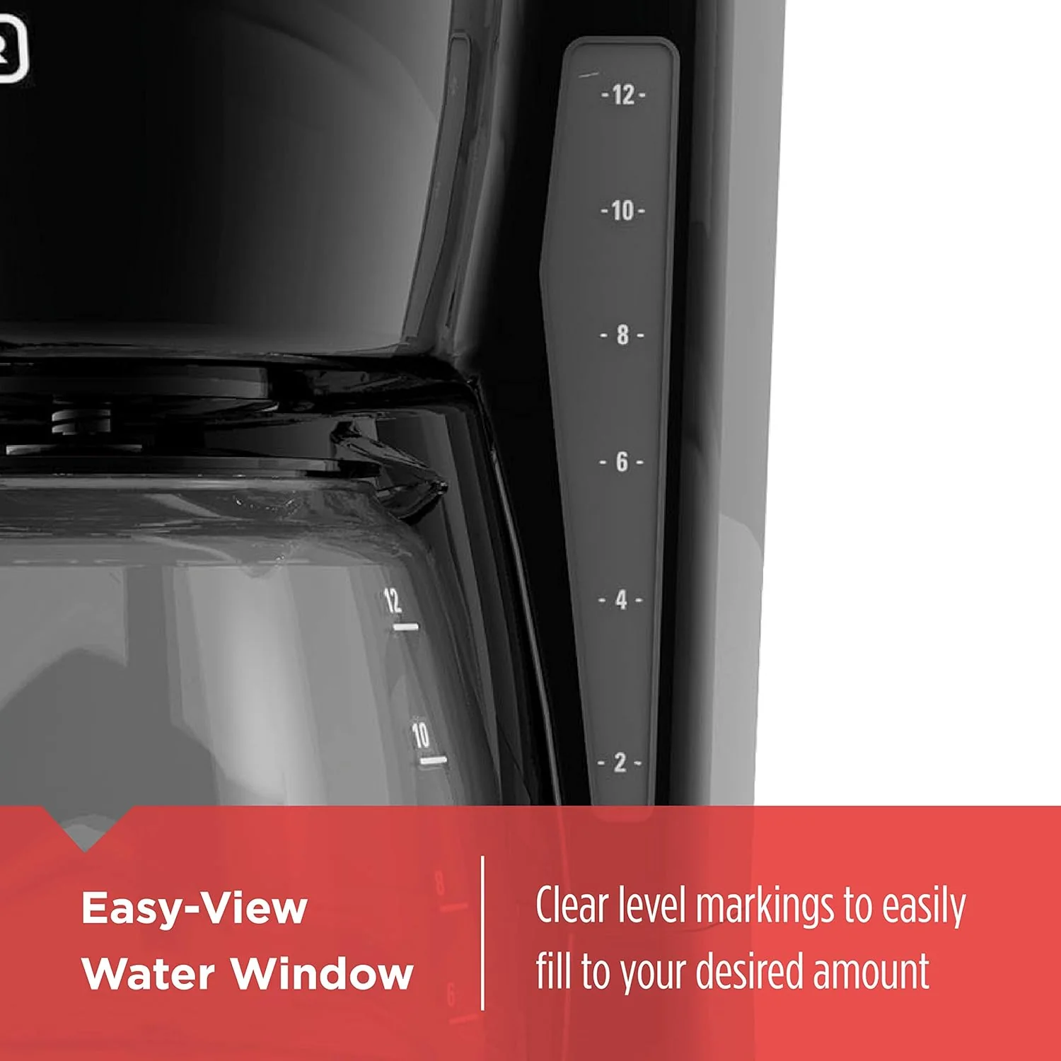 NEW - BLACK+DECKER 12-Cup Digital Coffee Maker, CM1160B, Programmable, Washable Basket Filter, Sneak-A-Cup, Auto Brew, Water Window, Keep Hot Plate, Black - Retail $34 - Image 5