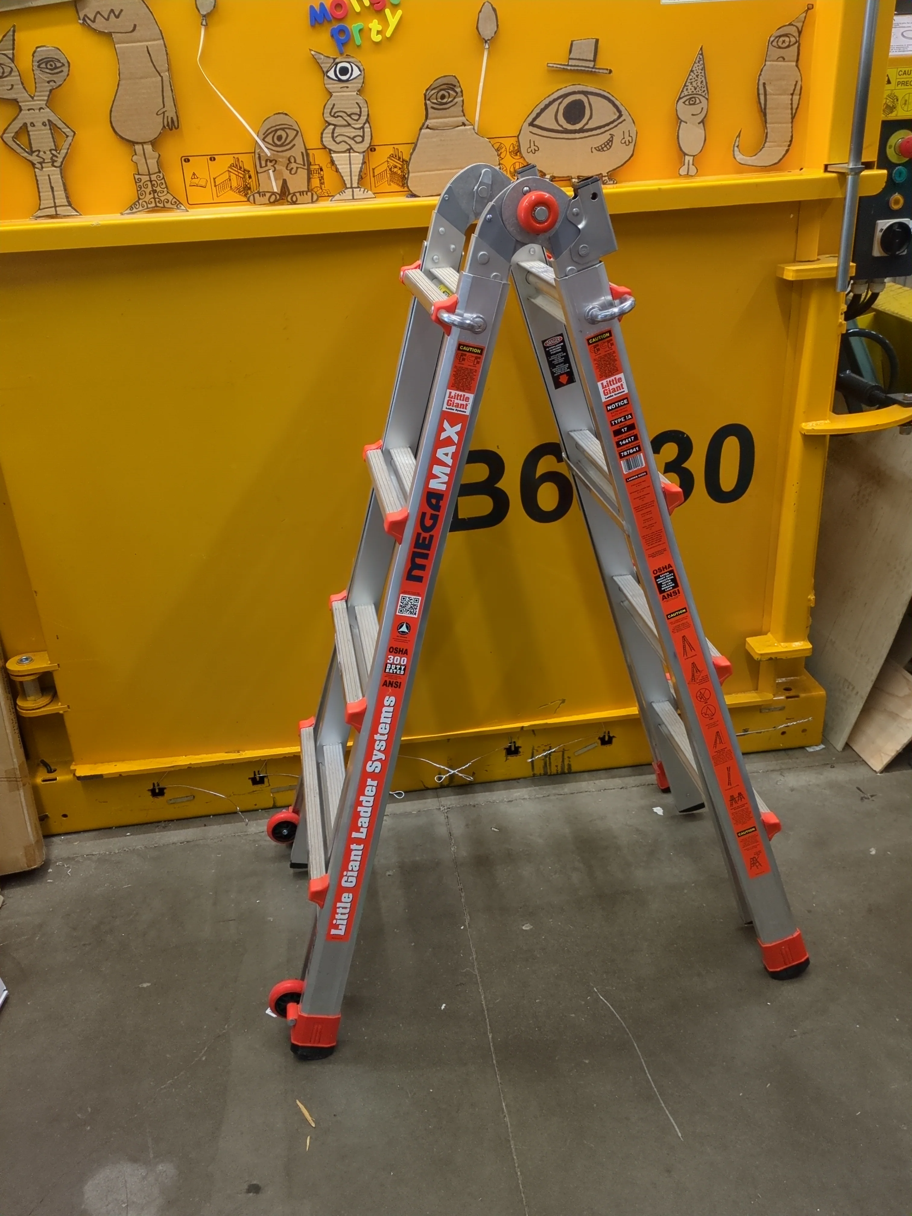 Little Giant MegaLite 17 Ladder with Tip & Glide Wheels - Retail $244 - Image 3