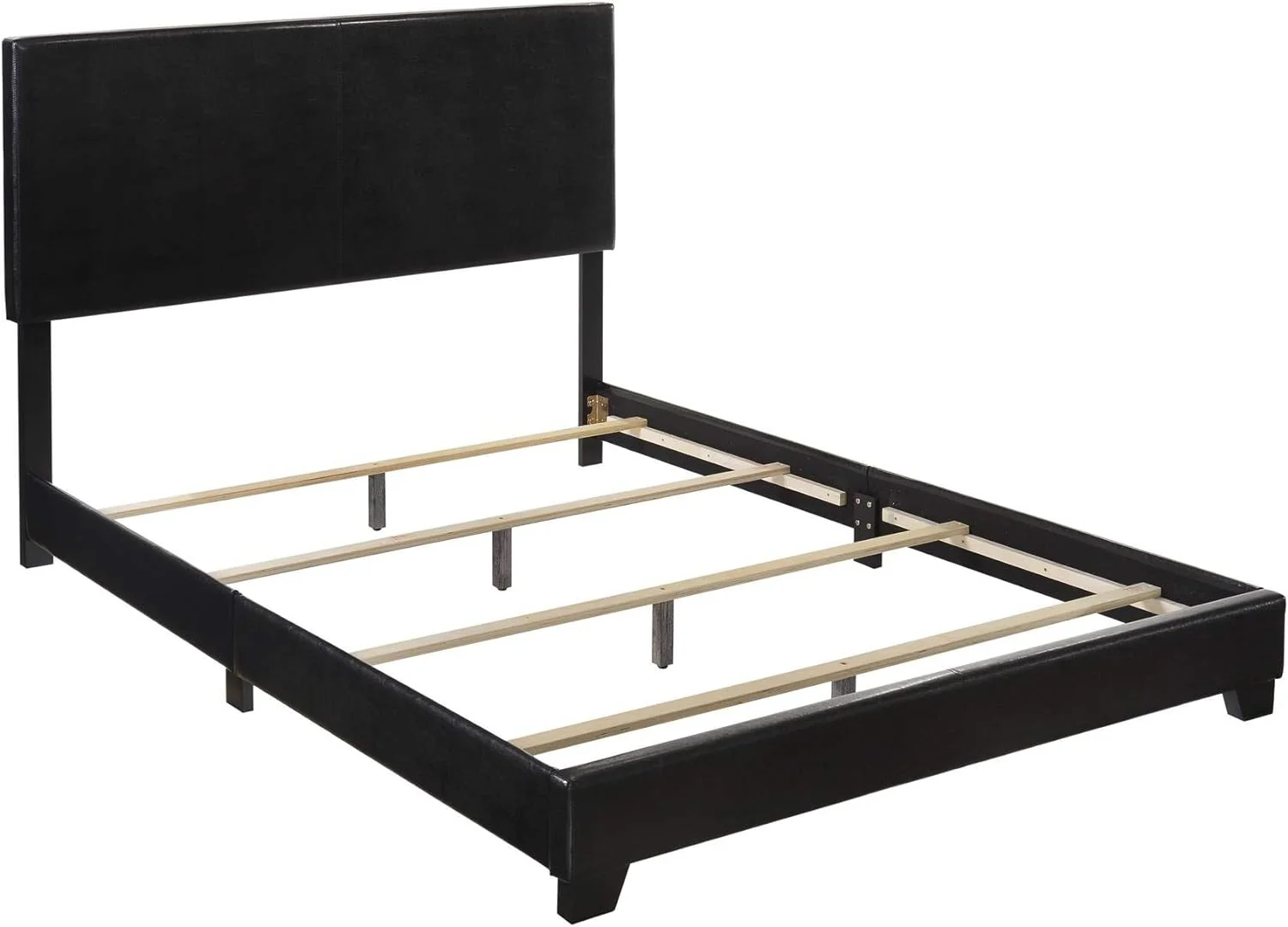 NEW w/ dmg - Crown Mark Erin FULL Upholstered Panel Bed in Black - Retail $96 - Image 2