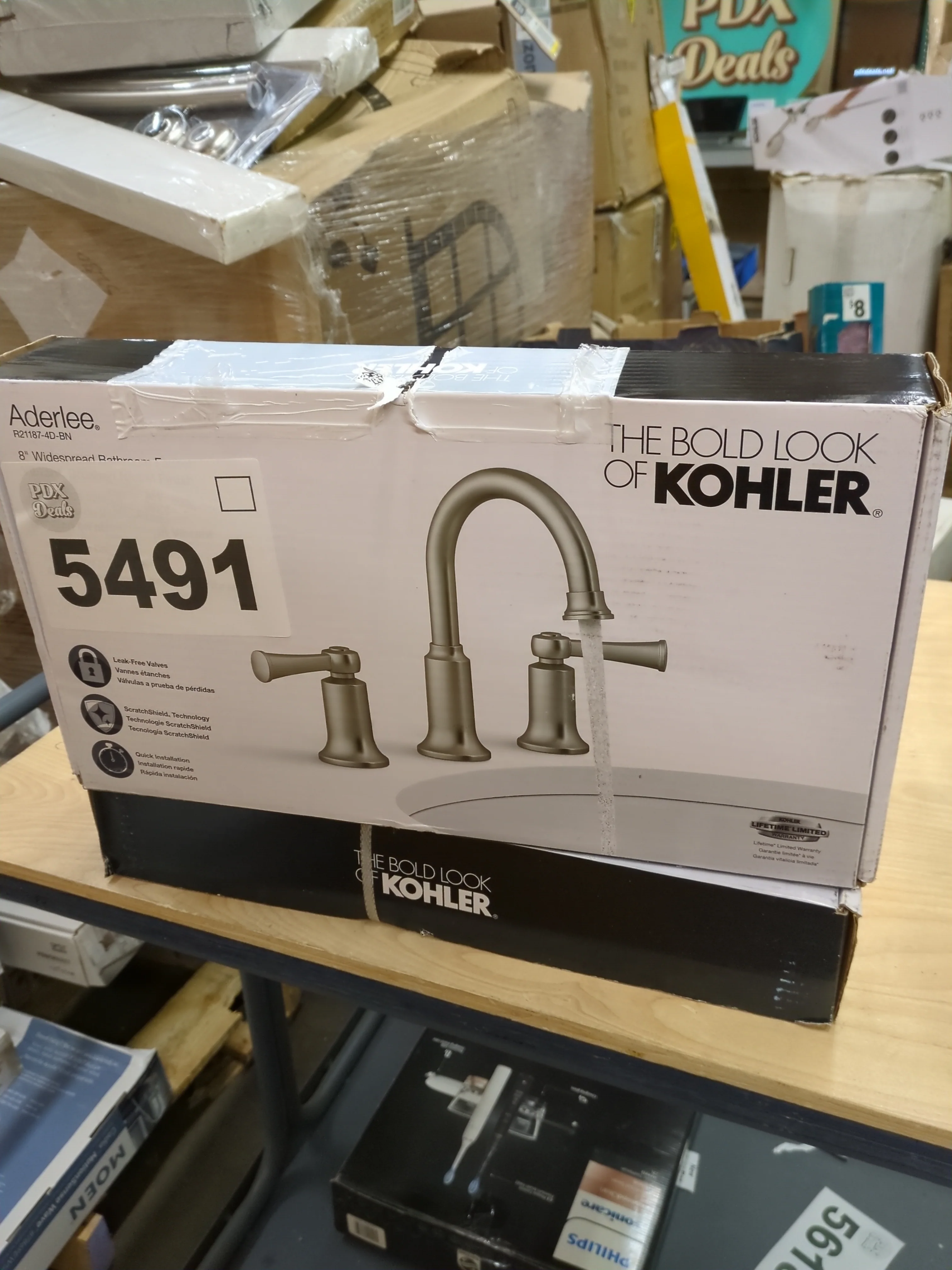 NEW - Kohler Aderlee Widespread Bathroom Faucet (Brushed Nickel) - Retail $139 - Image 4