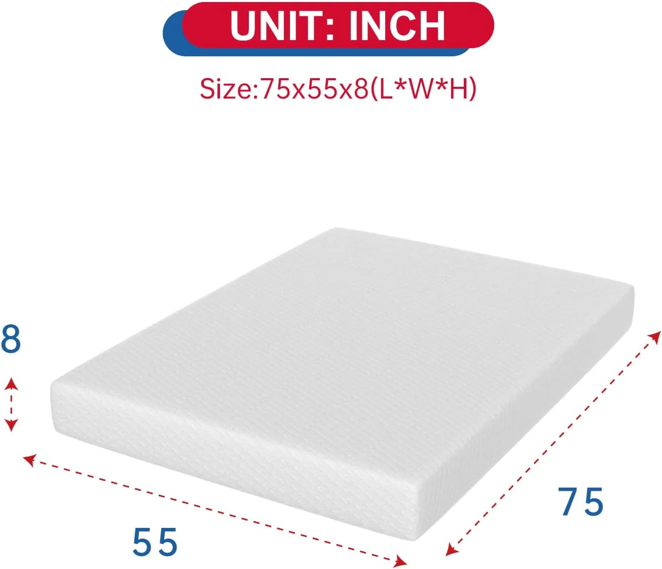 NEW - BestMassage FULL Mattress, 8 inch Gel Memory Foam Mattress  for Cool Sleep & Pressure Relief, Medium Firm Mattresses CertiPUR-US Certified/Bed-in-a-Box/Pressure Relieving - Retail $164 - Image 3