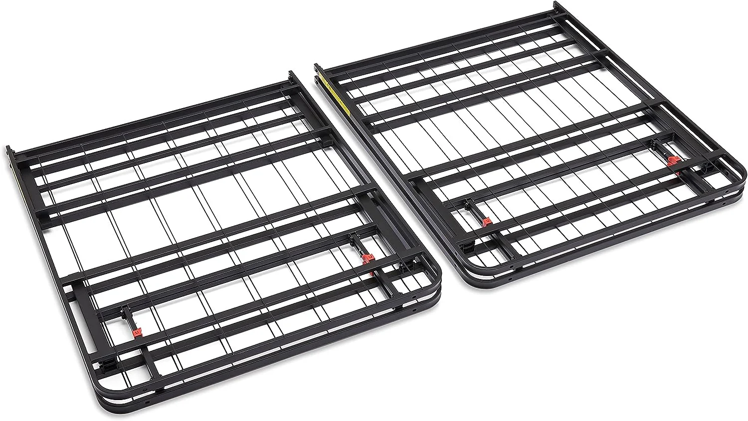 Amazon Basics King Foldable Metal Platform Bed Frame with Tool Free Setup, 14 Inches High, Sturdy Steel Frame, No Box Spring Needed, King, Black - Retail $160 - Image 3