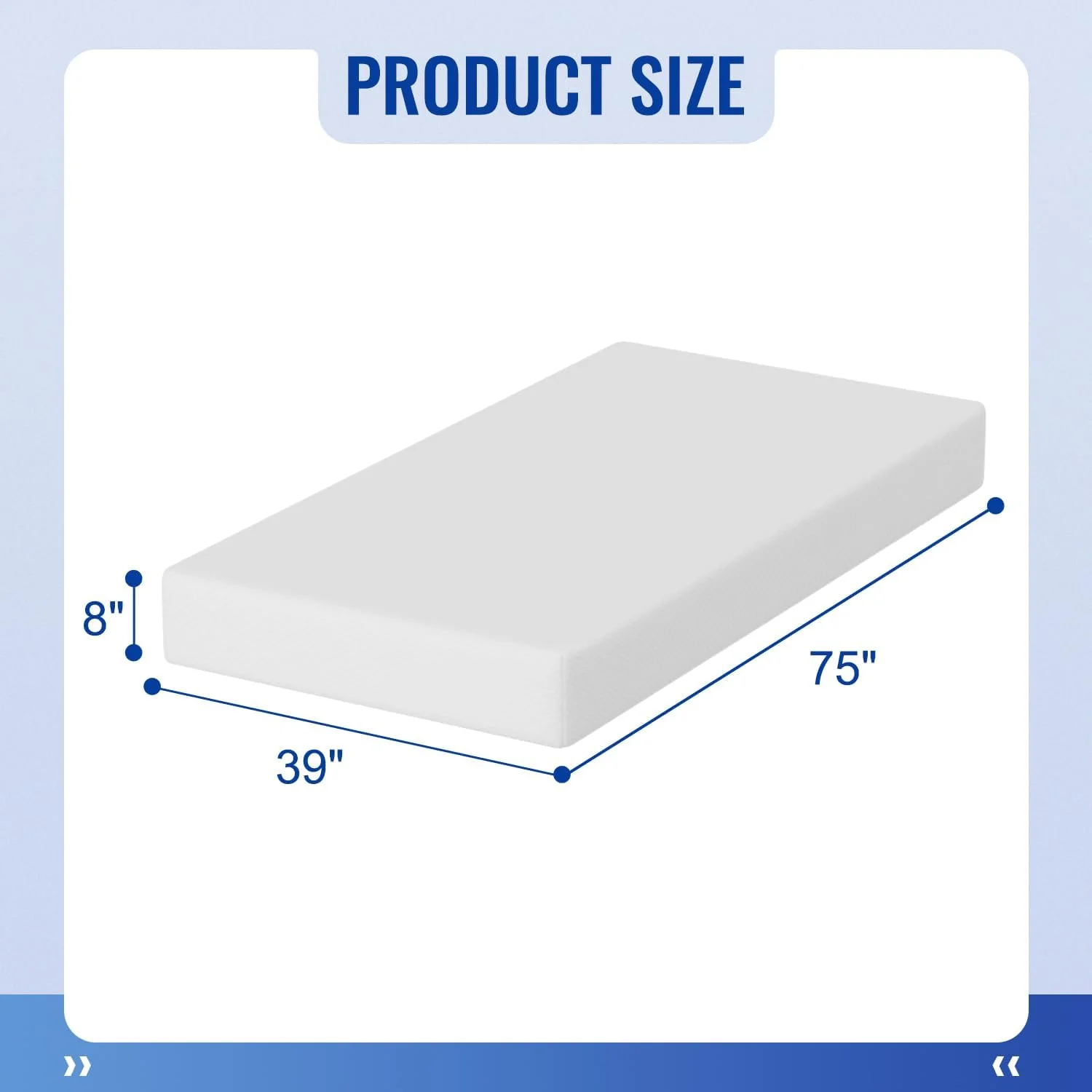 NEW - FDW 8 inch TWIN Mattress Gel Memory Foam Mattress for Cool Sleep & Pressure Relief, Medium Firm Mattresses CertiPUR-US Certified/Bed-in-a-Box/Pressure Relieving (8 in, Twin) - Retail $99 - Image 2
