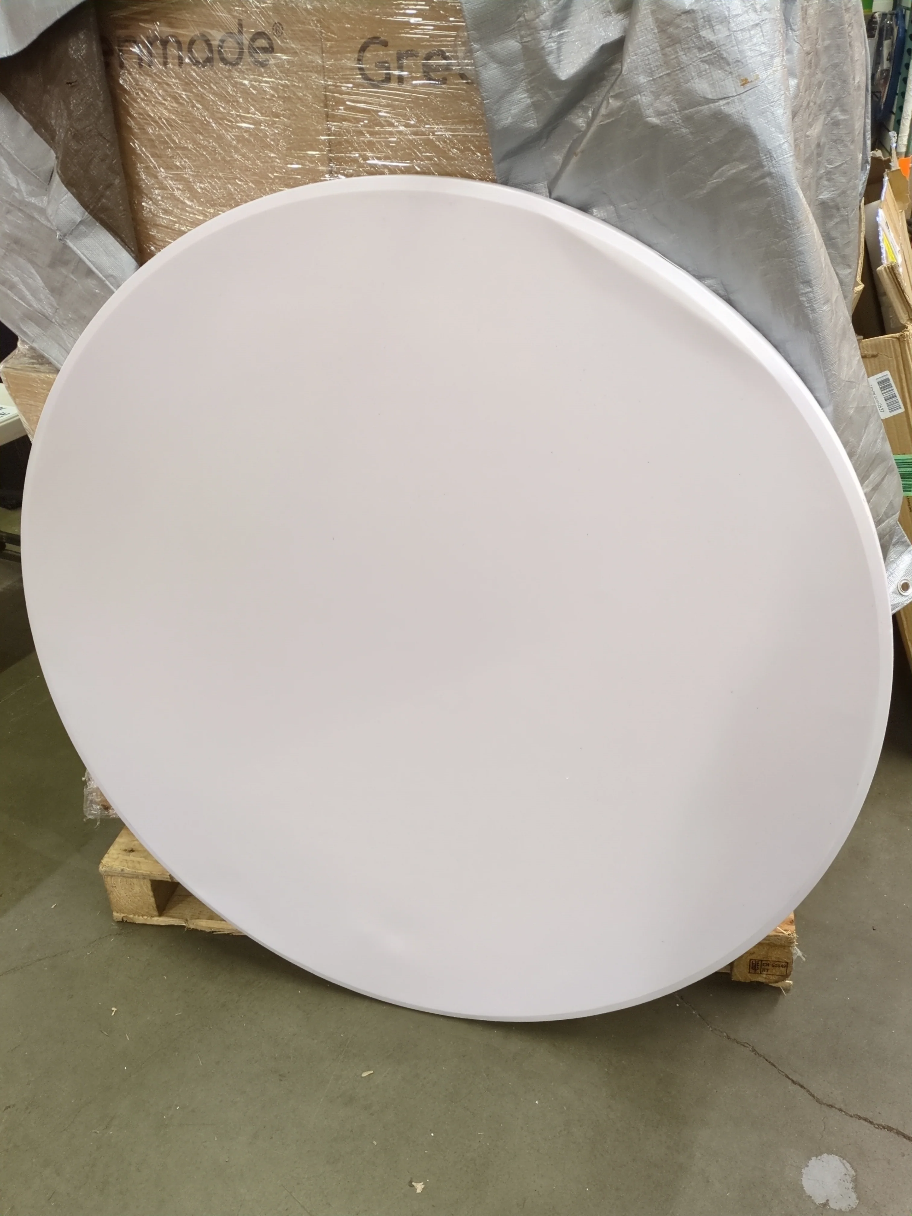 Flash Furniture Elon 4-Foot Round Granite White Plastic Folding Table - Retail $93 - Image 6