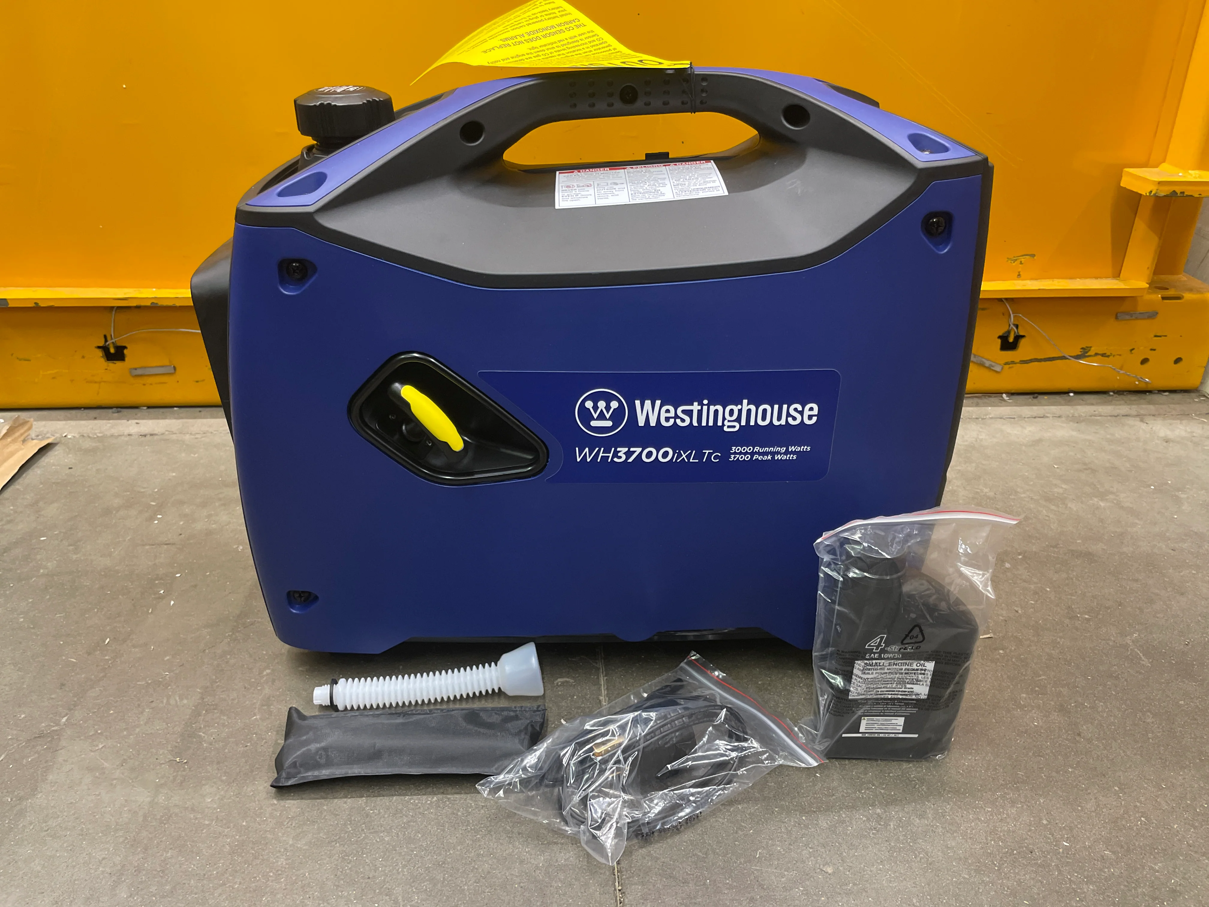 NEW - Westinghouse Outdoor Power Equipment 3700 Peak Watt Super Quiet Portable InvCord Inclerter Generator, Wheel & Handle Kit, RV Ready 30A Outlet, Gas Powered, CO Sensor, Parallel uded - Retail $585 - Image 6