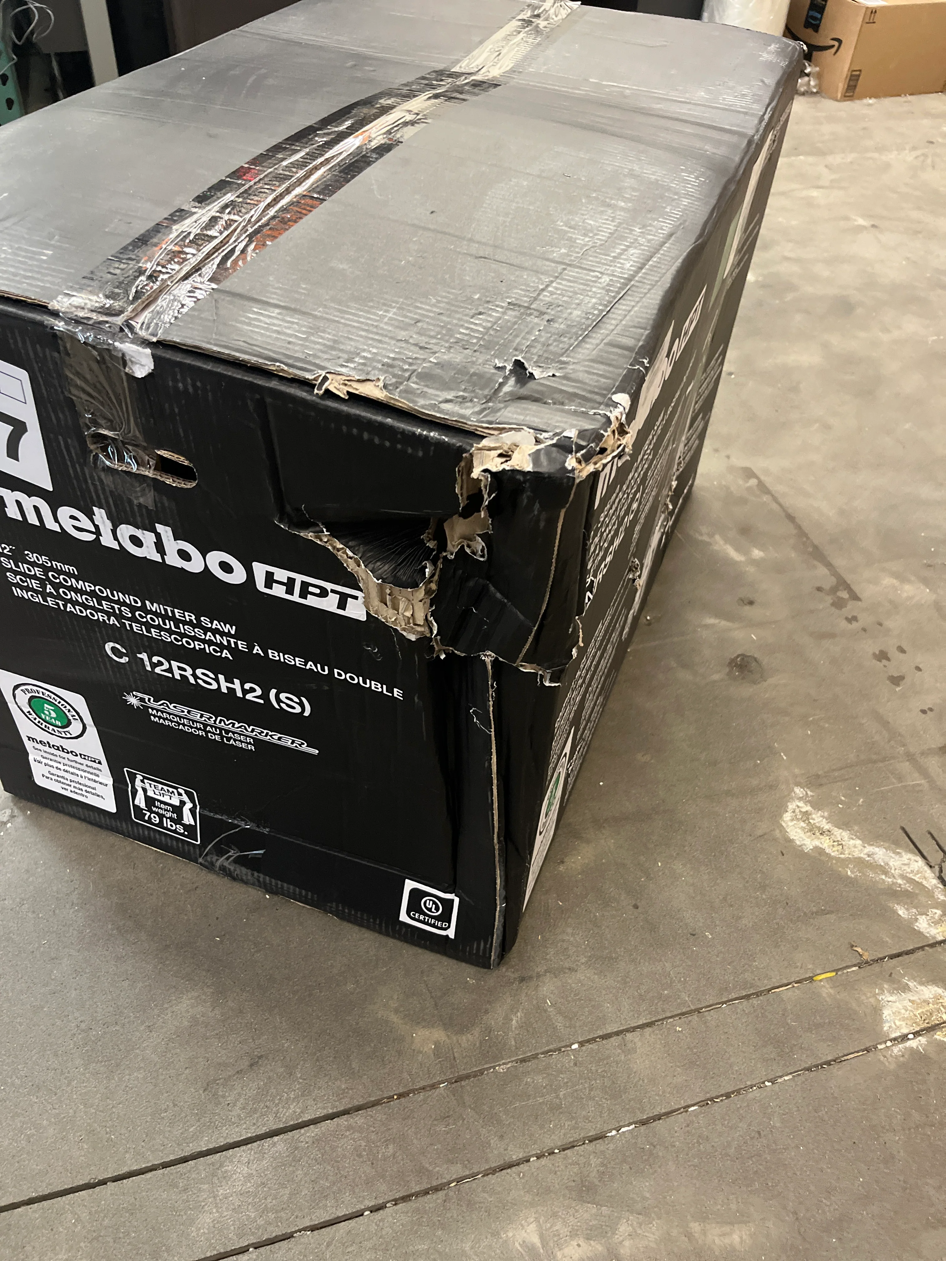 NEW - Metabo HPT Sliding Compound Miter Saw | 12-Inch Blade | Double Bevel | Laser Marker | 15-Amp Motor | C12RSH2S - Retail $299 - Image 7