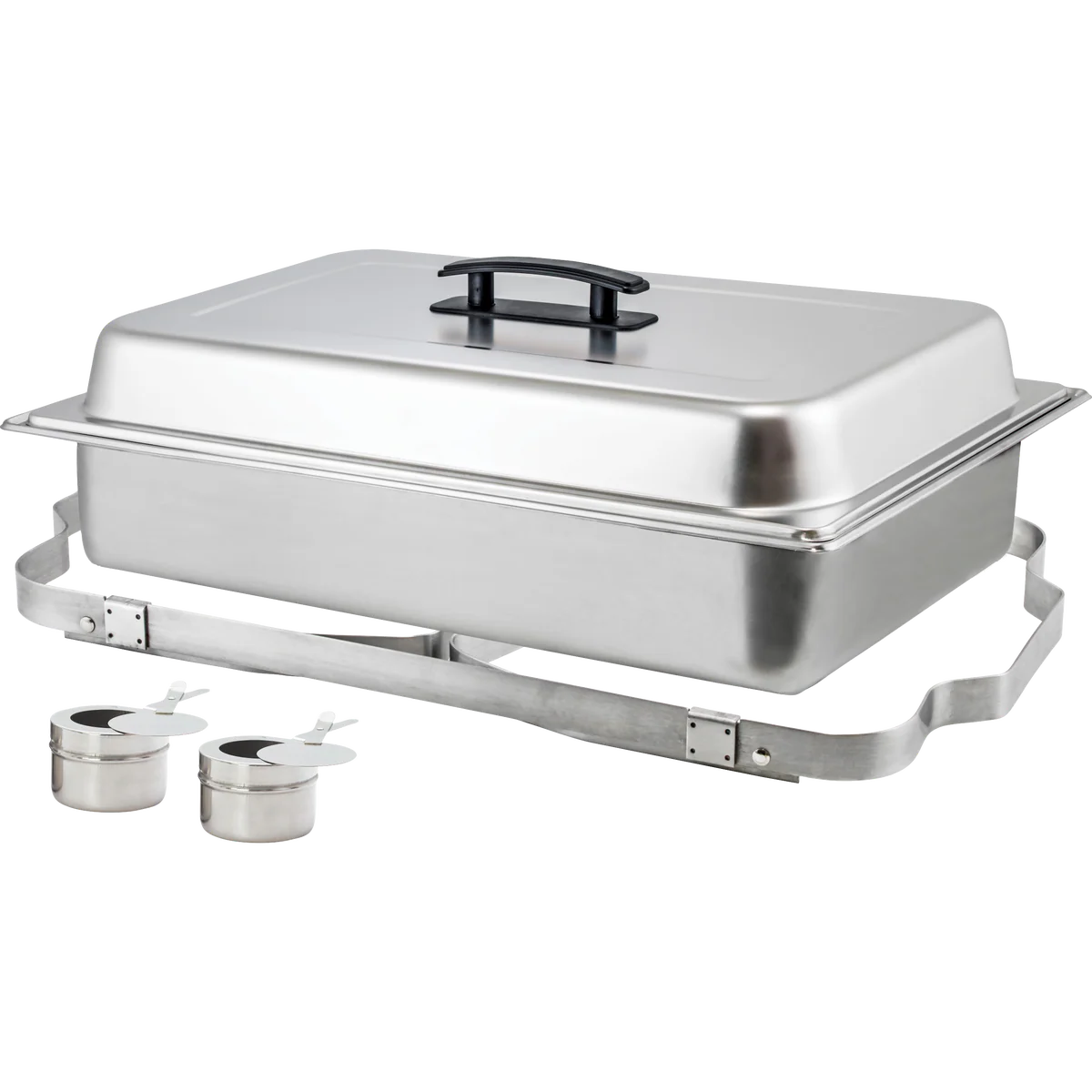 Winco 8 Quart Chafer with Folding Frame, Stainless Steel - Image 2