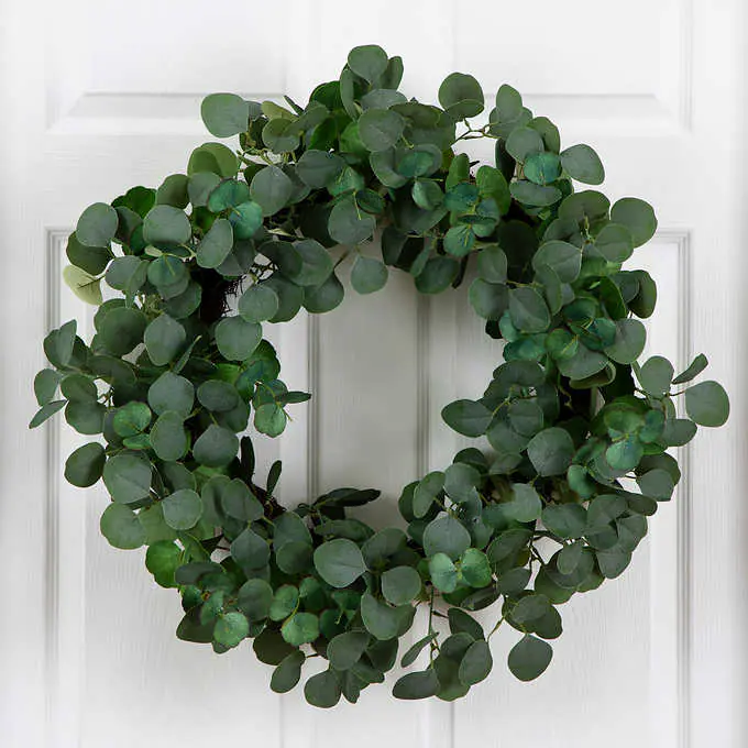NEW - Faux 30 Inch Eucalyptus Wreath