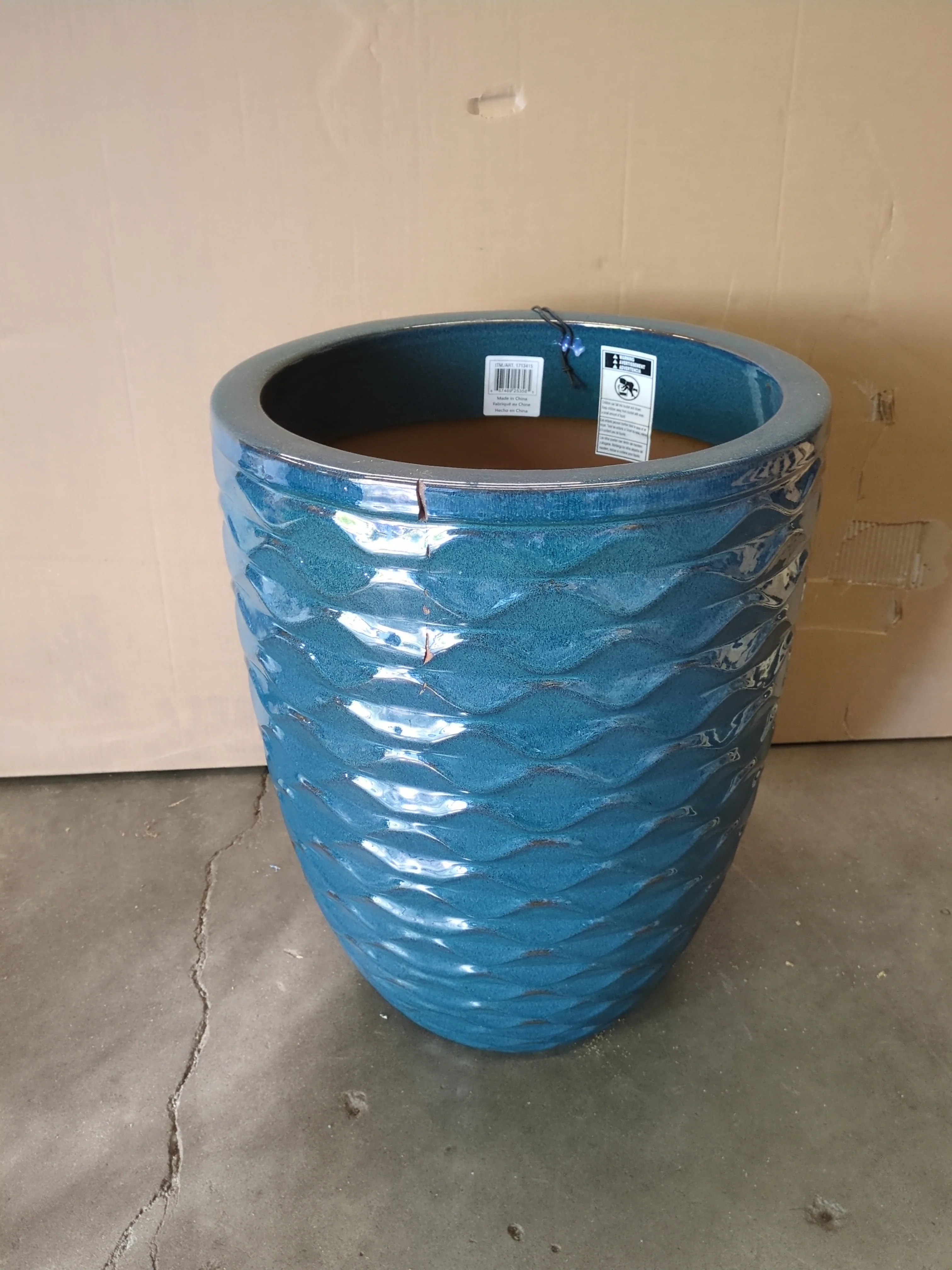 Ceramic Planter (Blue) - Image 3
