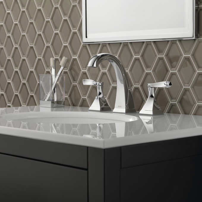 Delta Kahlo Two Handle Widespread Bathroom Faucet (Chrome) - Retail $144 - Image 2