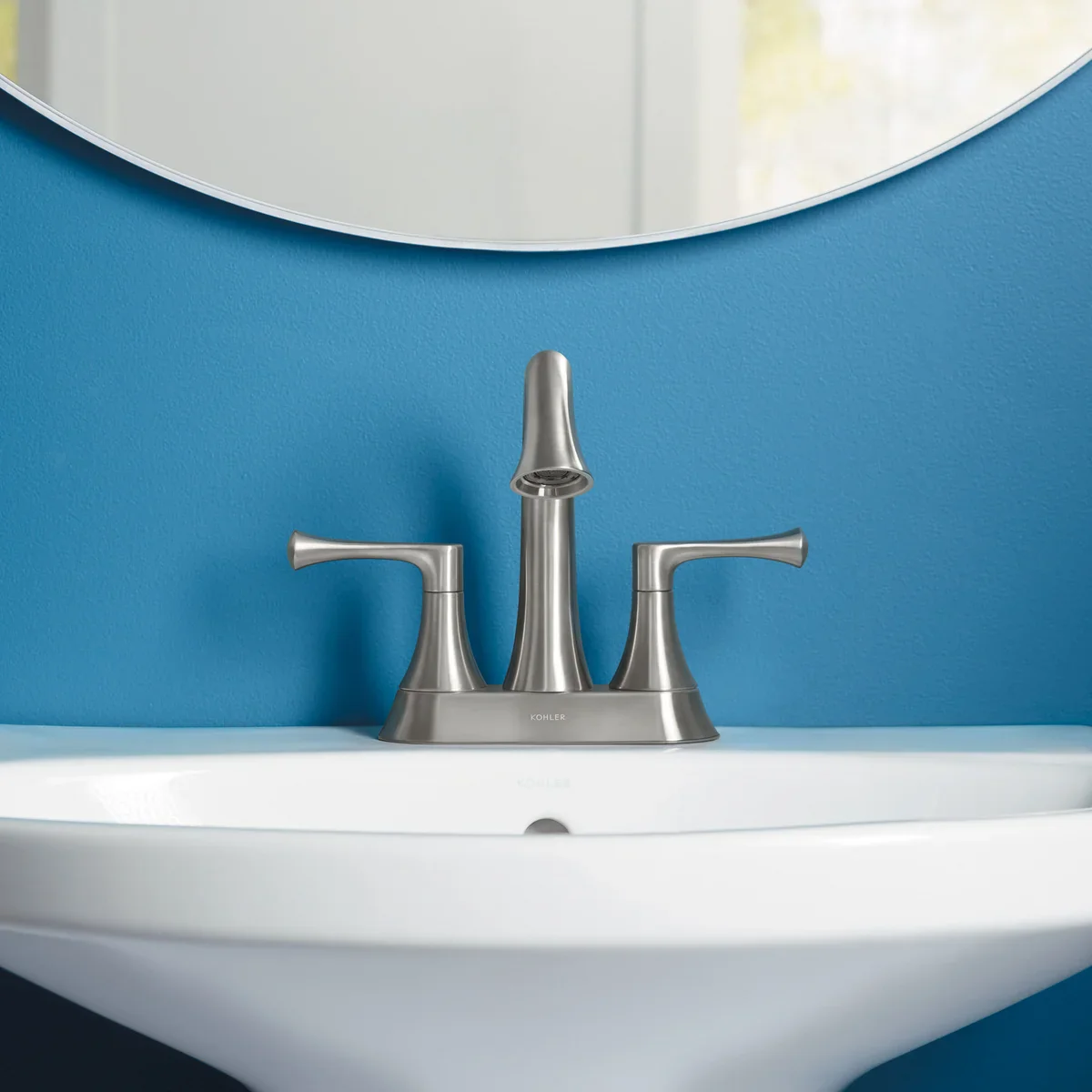 NEW - Kohler Lilyfield, Brushed Nickel- Centerset Bathroom Faucet - Retail $99 - Image 2