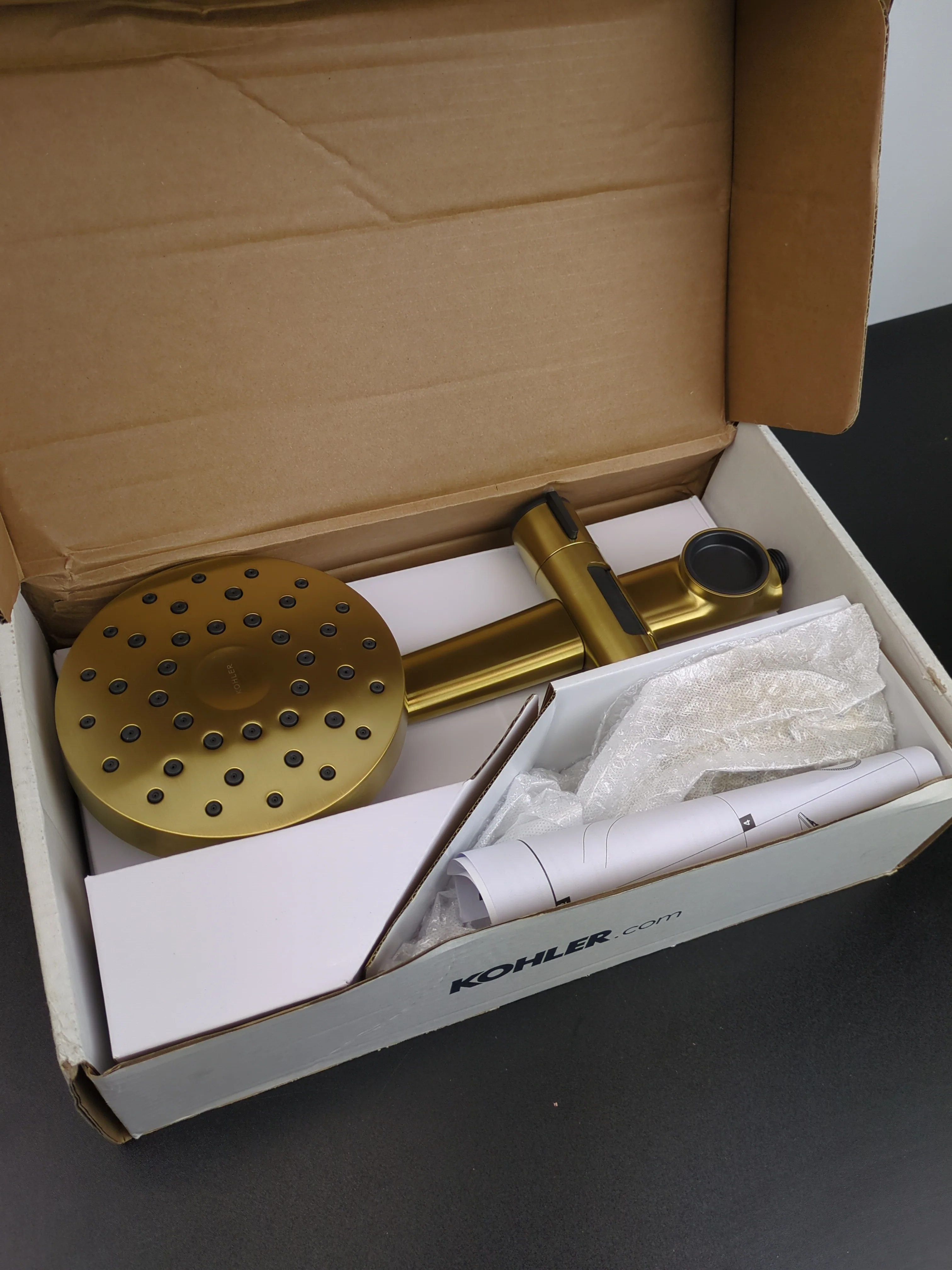 Kohler Prone, Gold - 3-in-1 Multifunction Shower Head with PowerSweep - Retail $99 - Image 5