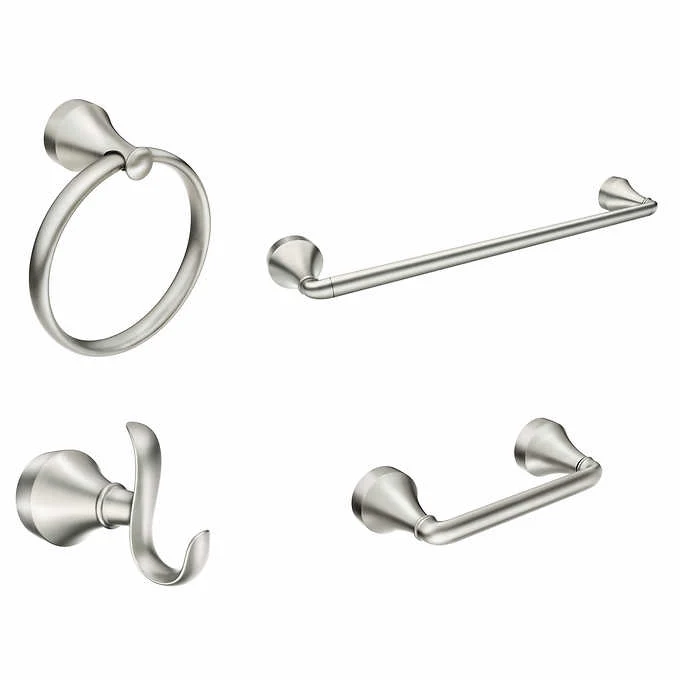 NEW - Moen Wellton 4-piece Bath Hardware Set