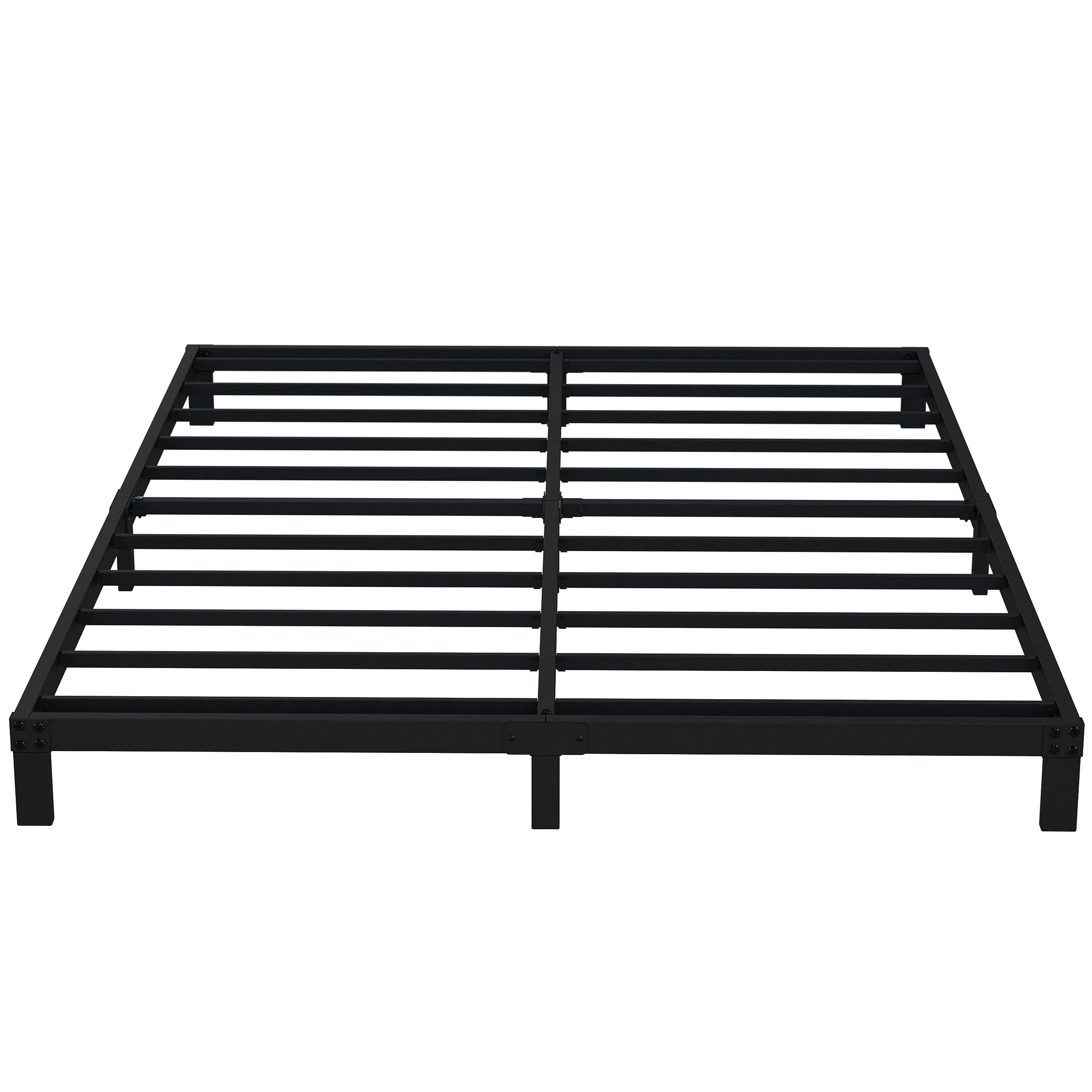 6 Inch Full Size Bed Frame Heavy Duty Metal Platform No Box Spring Needed, Easy Assembly Noise Free, Black