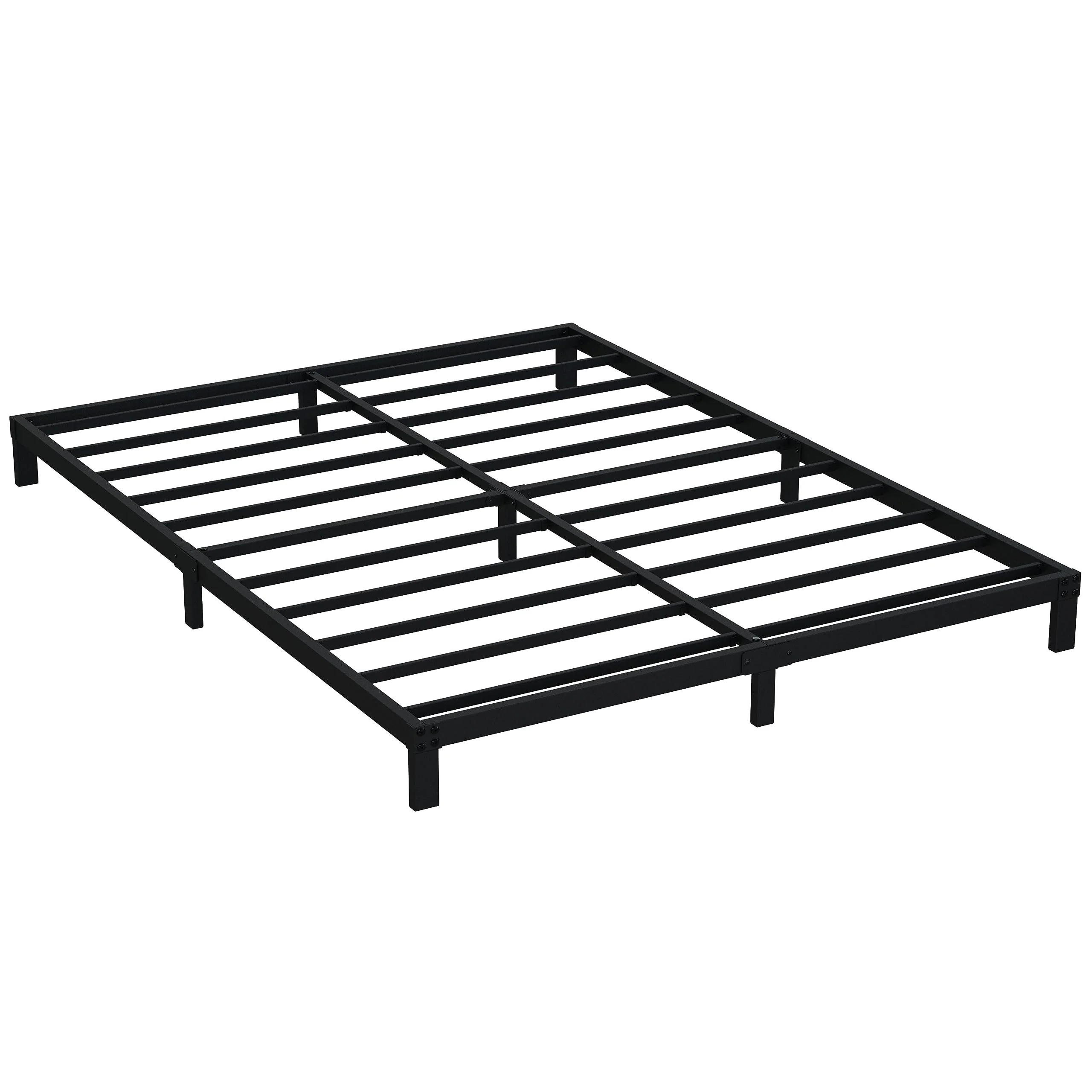 6 Inch Full Size Bed Frame Heavy Duty Metal Platform No Box Spring Needed, Easy Assembly Noise Free, Black - Image 4