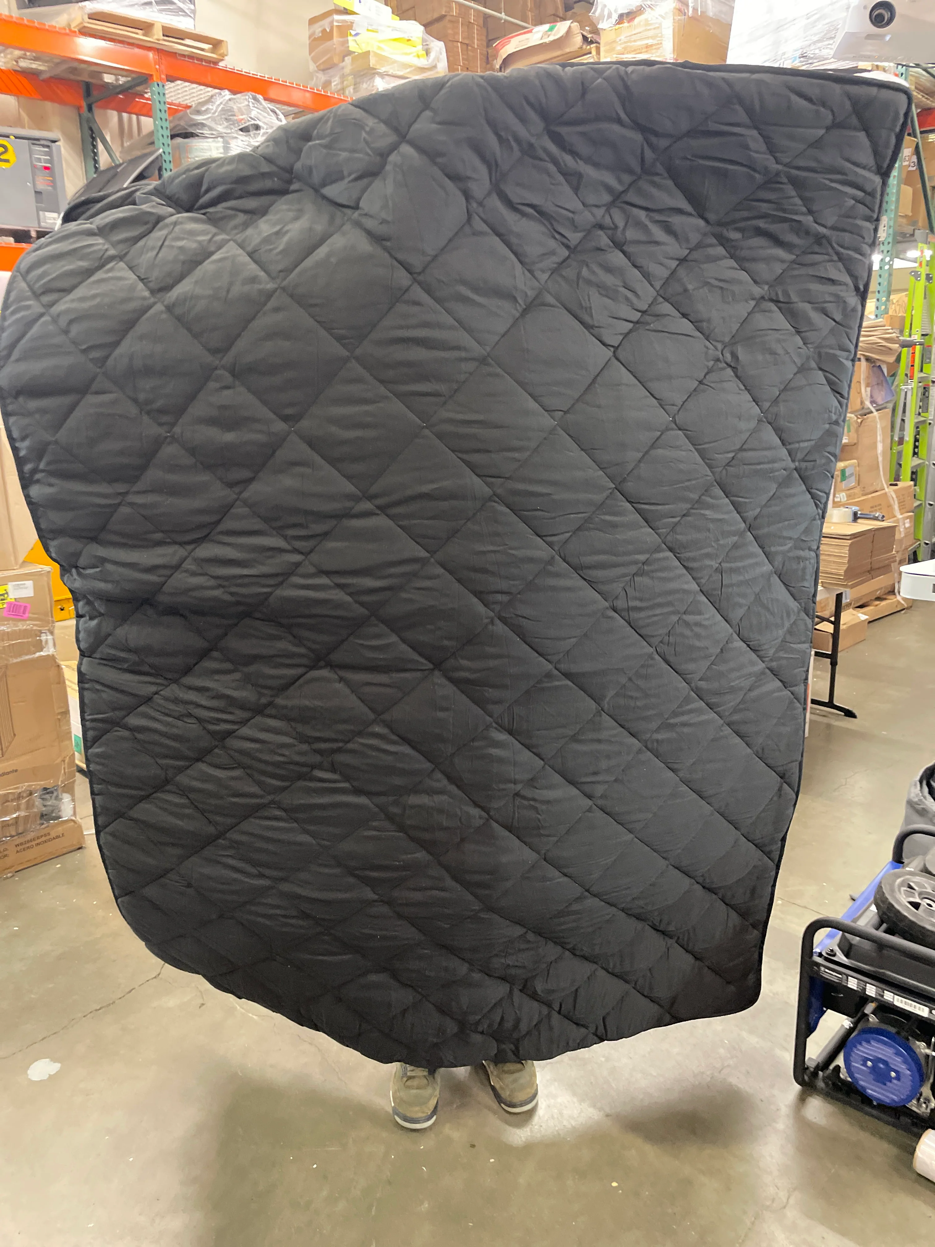 MAXYOYO QUEEN Diamond Patterned Futon Mattress, Extra Thick Japanese Floor Mattress Quilted Mattress Topper, Folding Floor Lounger Guest Bed Padded Sleeping Pad for Touring Car Camping, Black - Retail $157 - Image 5