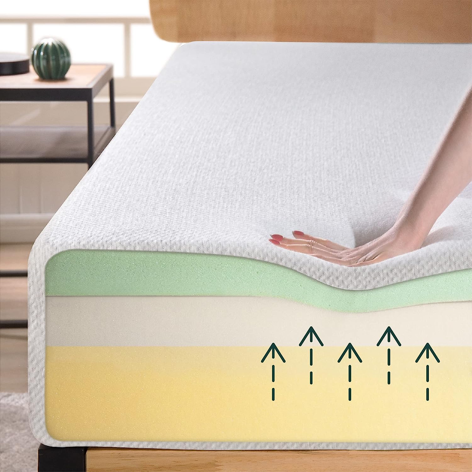 NEW - ZINUS Twin 8 Inch Ultima Memory Foam Mattress, Fiberglass Free, Pressure Relieving, CertiPUR-US Certified, Bed-in-a-Box, Twin , White - Retail $162 - Image 4