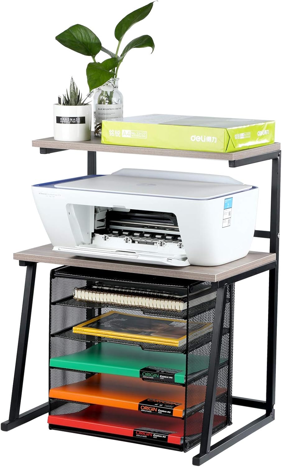 Printer Stand - Under Desk Printer Stand -Printer Desk-Desktop Printer Stand-Shelf for Desktop (2 Tier) - Retail $55