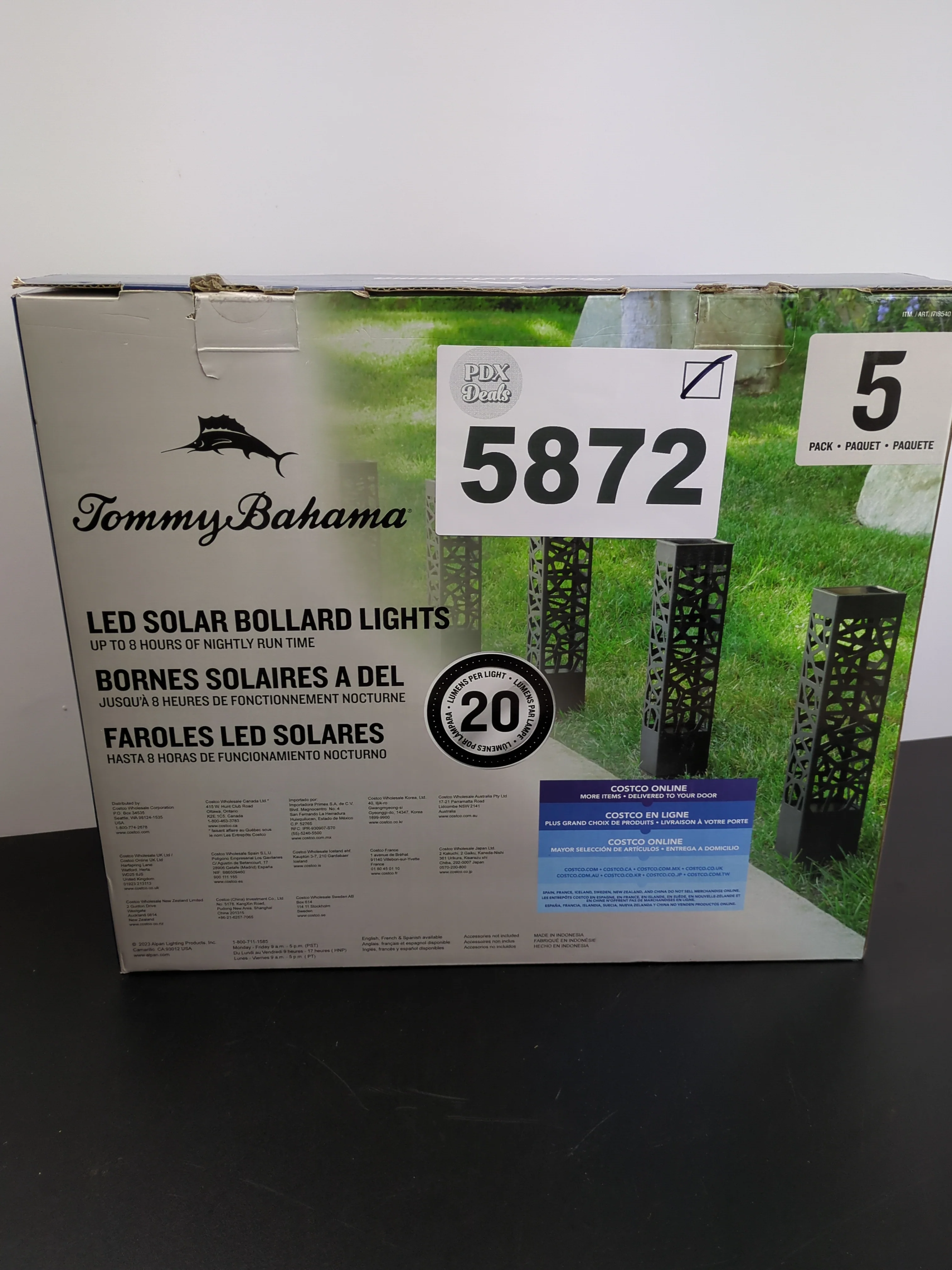 Tommy Bahama Square Solar Bollard Lights – 20 Lumen, 5-pack - Retail $39 - Image 8