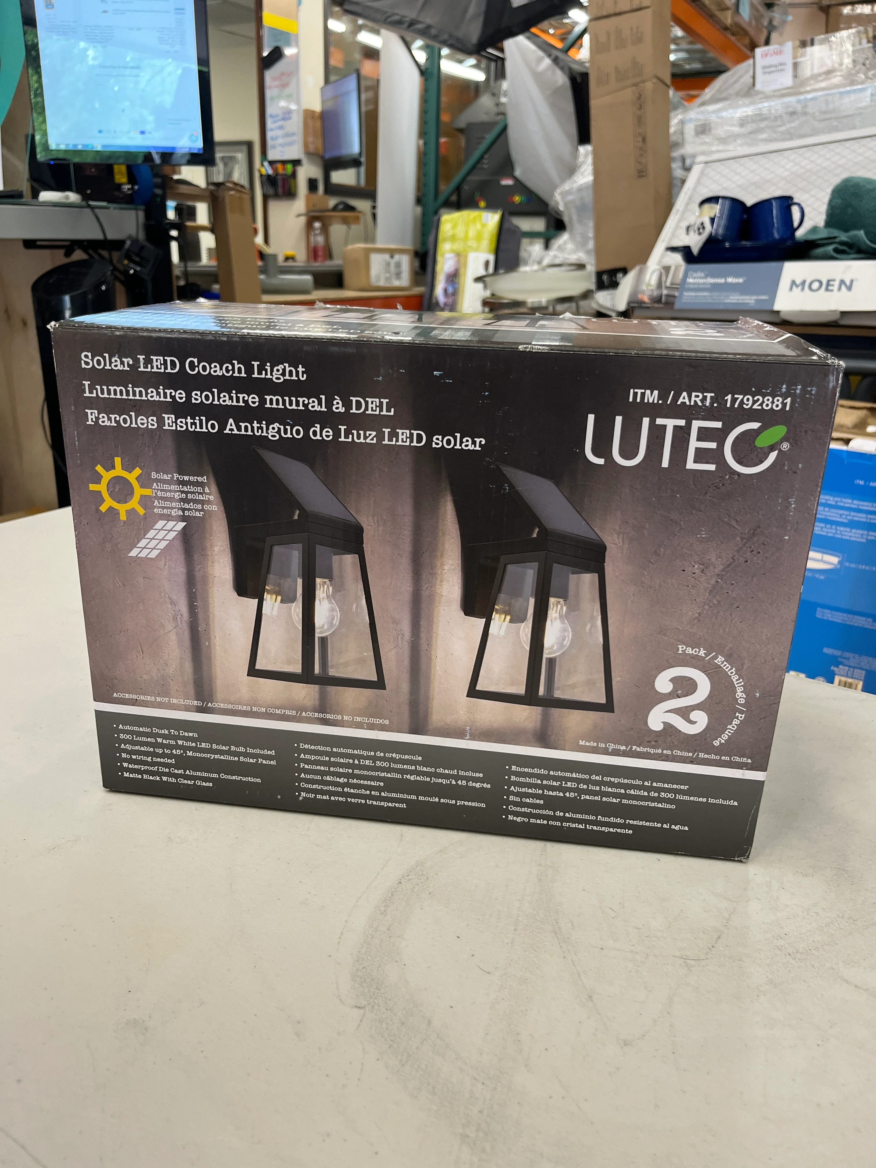 Lutec Solar Coach Light 2pk - Retail $49 - Image 3