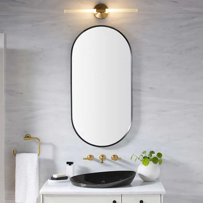 Kohler Orime 20" x 40" Capsule Framed Mirror - Matte Black - Image 2