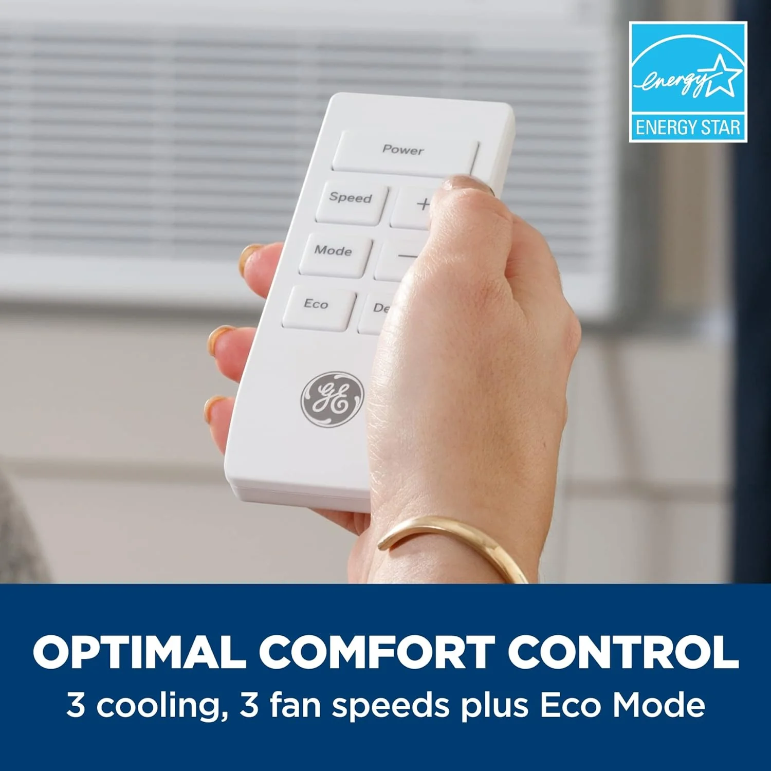 NEW - GE Window Air Conditioner 8000 BTU, Wi-Fi Enabled, Energy-Efficient Cooling for Medium Rooms, 8K BTU Window AC Unit with Easy Install Kit, Control Using Remote or Smartphone App - Retail $280 - Image 3