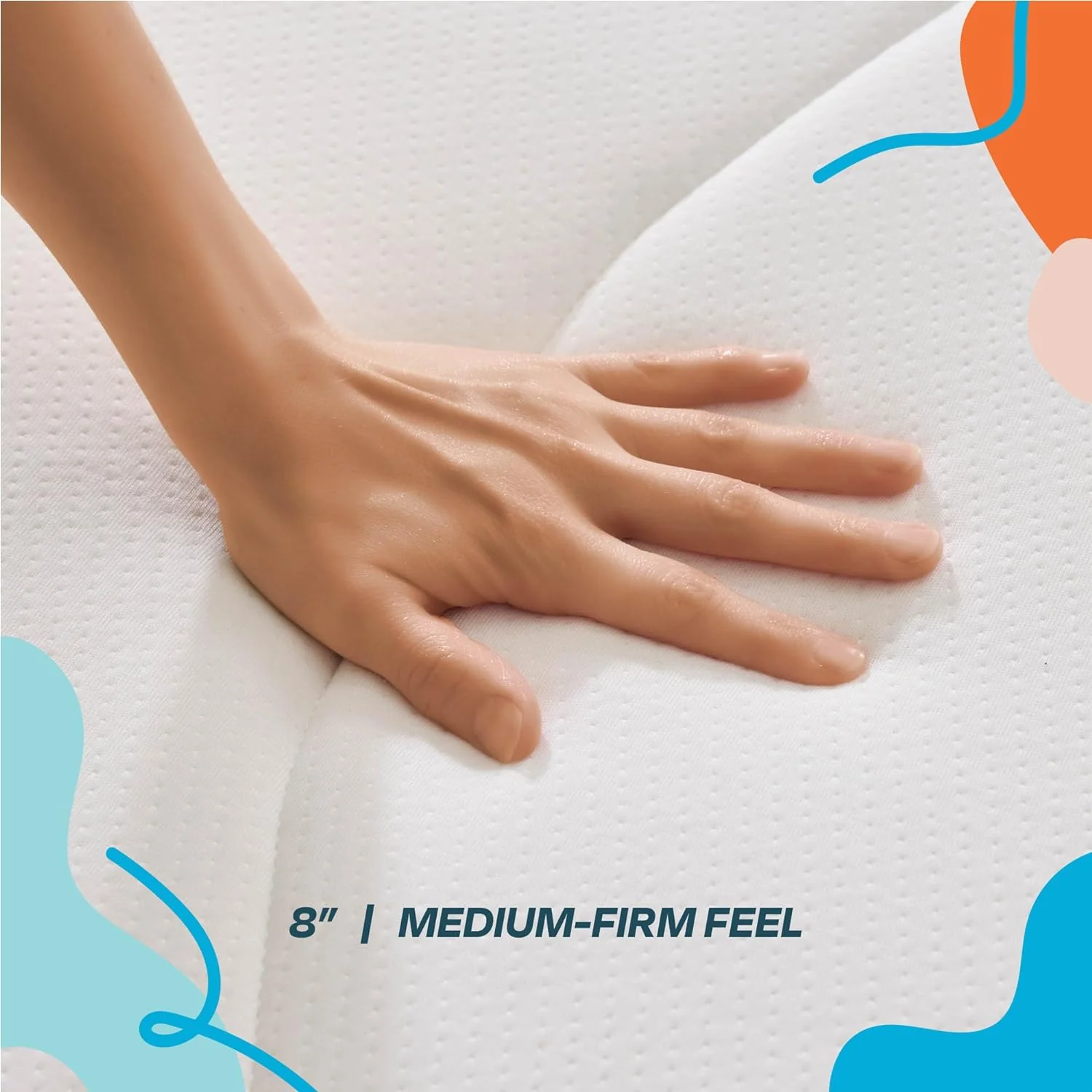 NEW - Linenspa 8 Inch SHORT QUEEN Memory Foam and Spring Hybrid Mattress - RV Trailer & Camper - Medium Firm Feel - Cooling & Conforming Support - Quality Comfort - Breathable - Bed in a Box - Short Queen Size - Retail $229 - Image 3