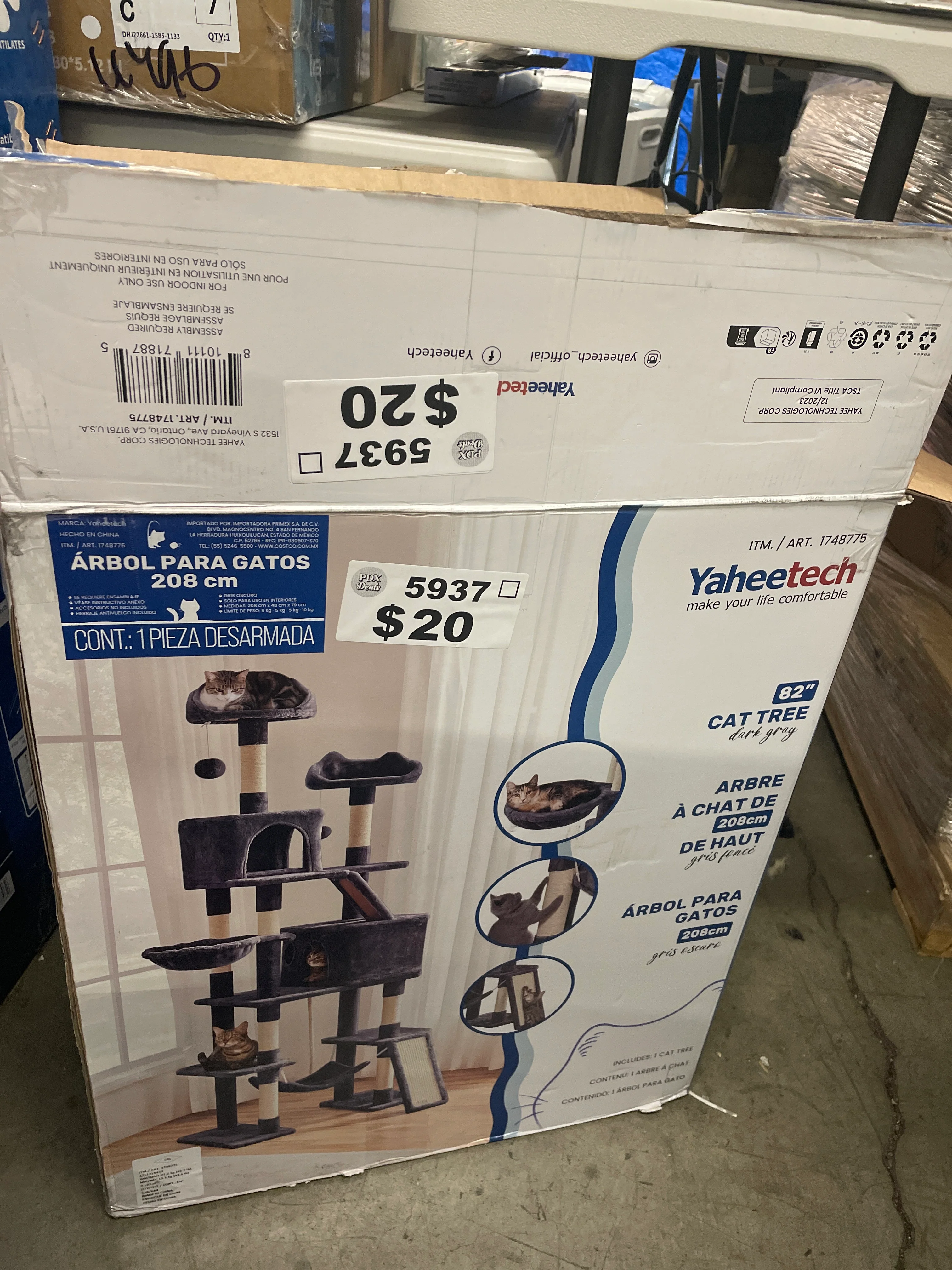 Yaheetech 82.5-in Multi-Level Tree Condo - Retail $73 - Image 2