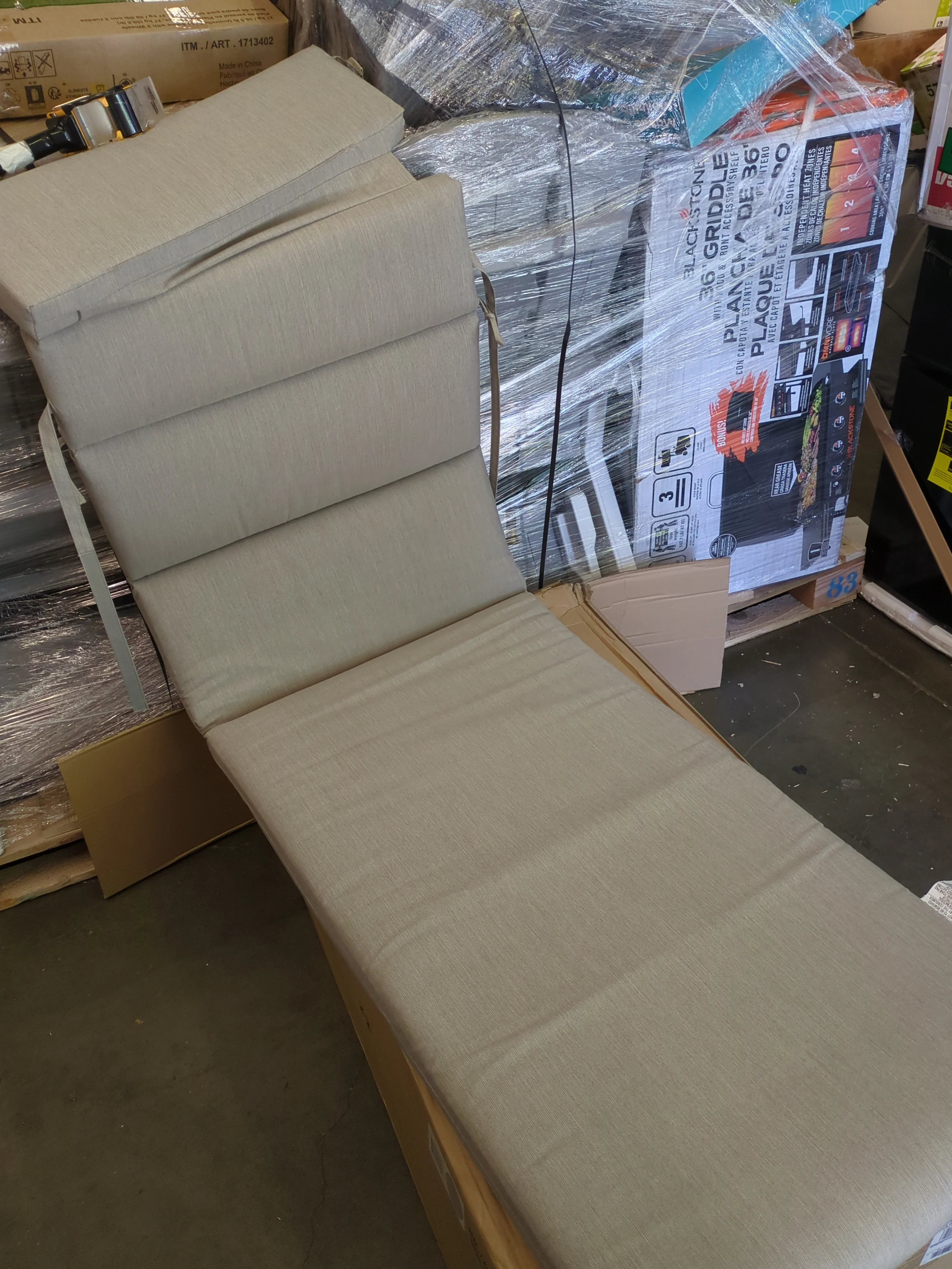 NEW - Peak Season Gray Outdoor Chaise Cushion, 2-pack - Retail $219 - Image 4