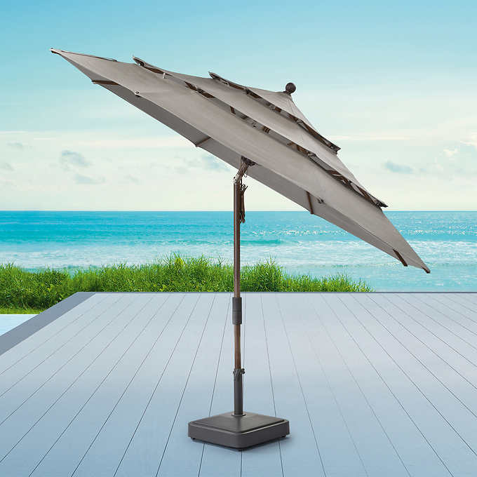 Proshade 11ft Wood-Look Collar Tilt Aluminum Umbrella - Retail $219 - Image 2