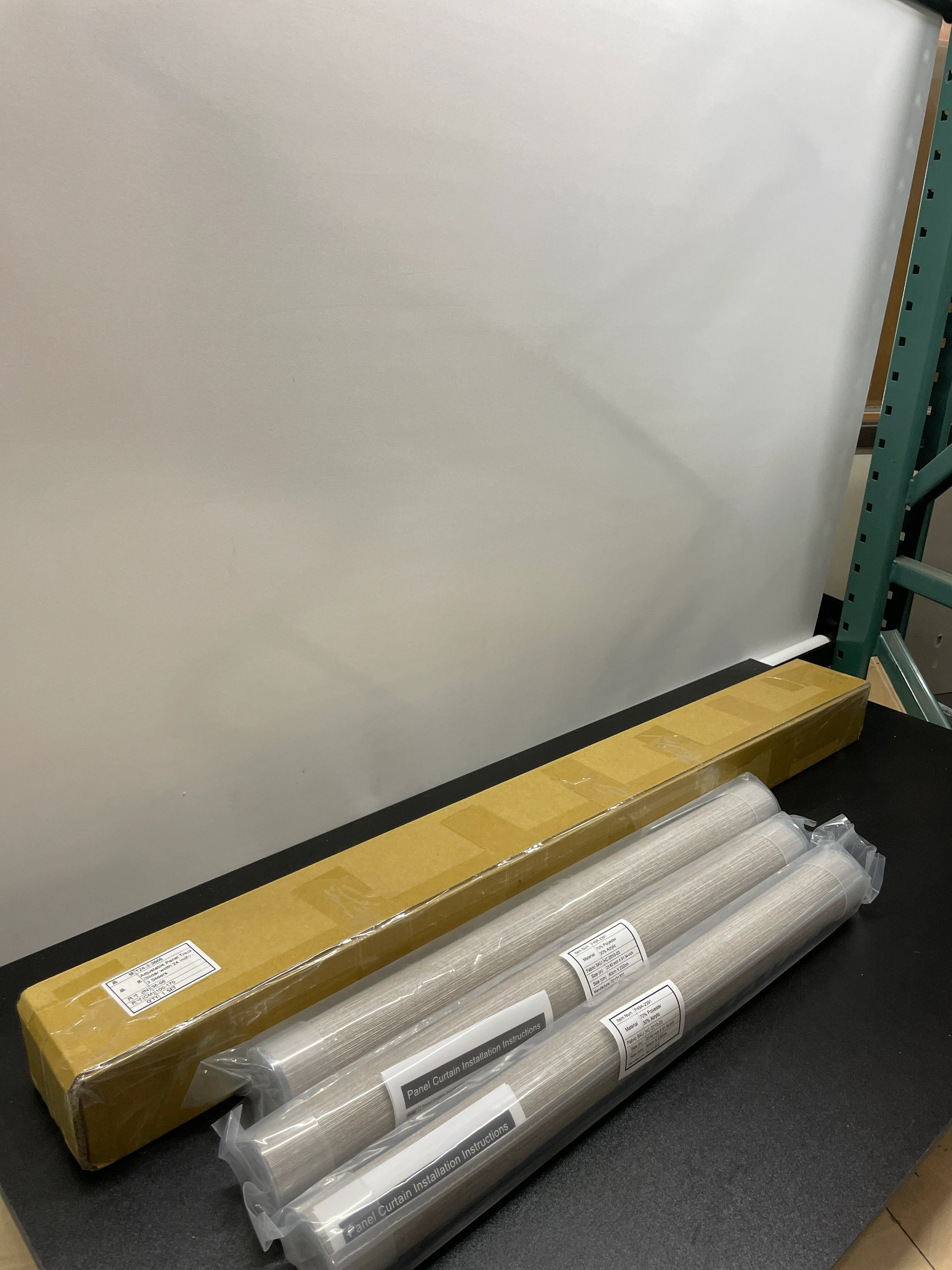NEW - Oat Brown 3-Panel Single Rail Panel Track Extendable 36in-66in W x 94in H, Panel Width 23.5in - Retail $108 - Image 4