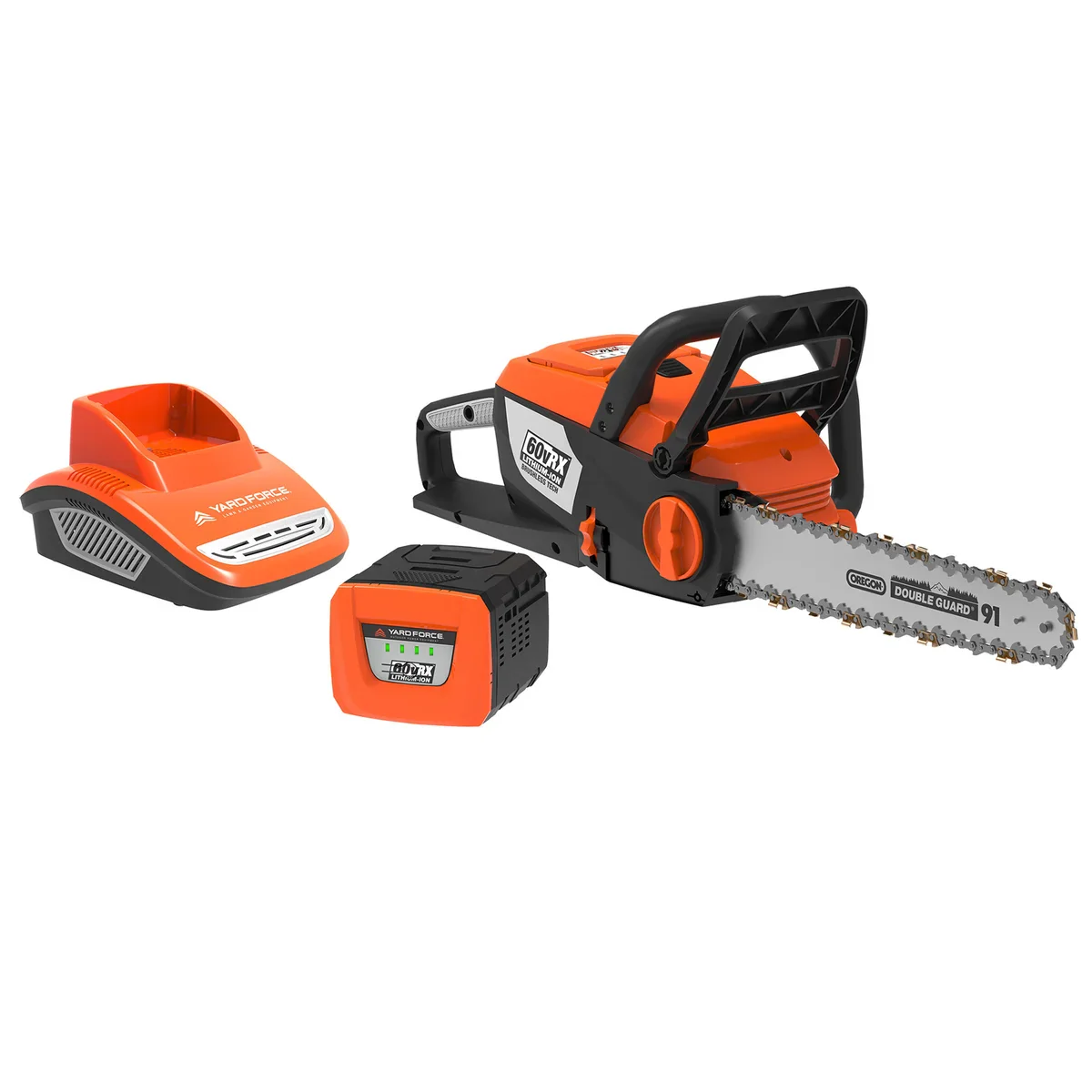 Yardforce 16 in. 60v Electric Chainsaw with 2.5Ah Battery and Fast Charger - Retail $249 - Image 2