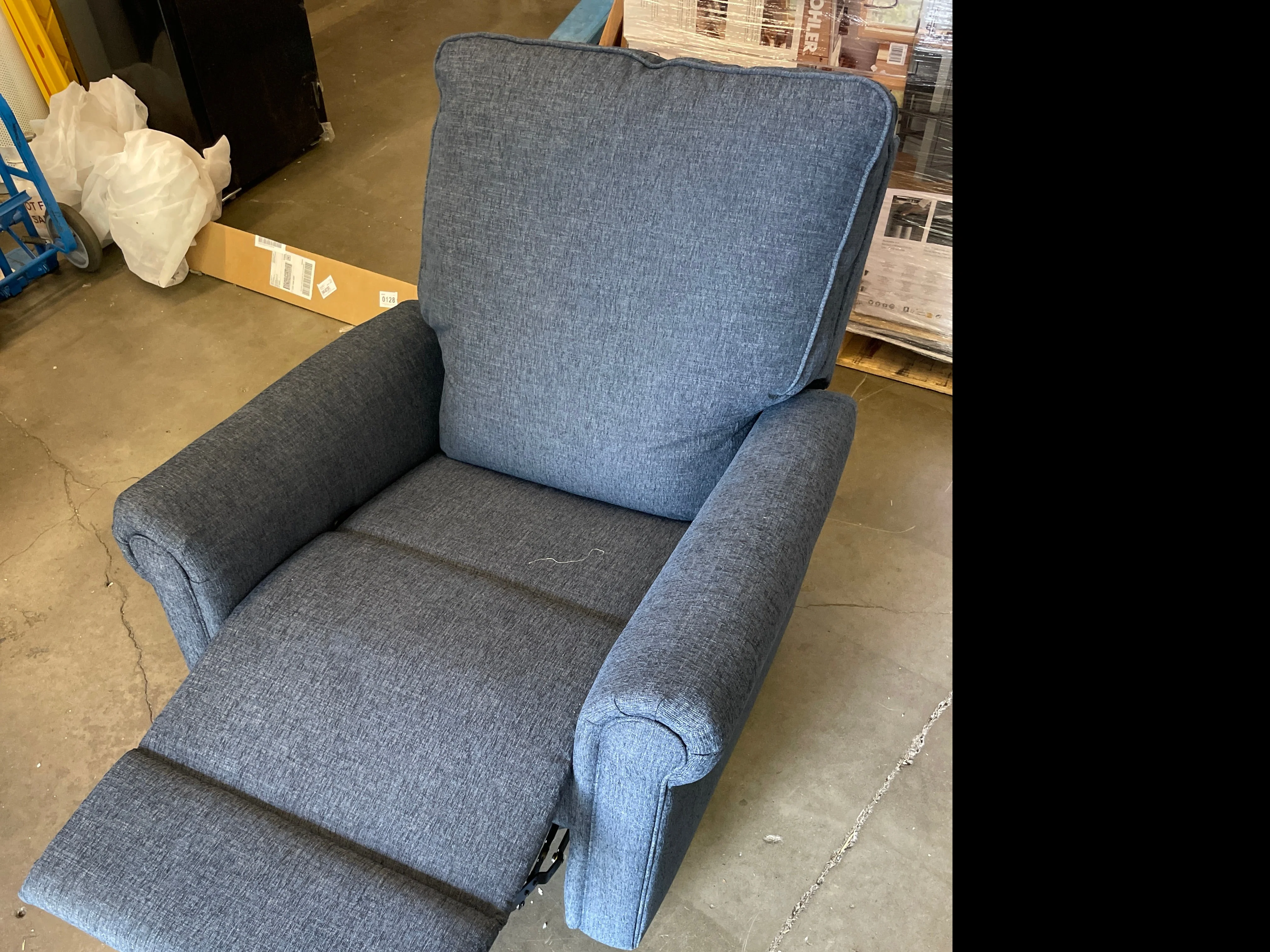 Like NEW - Andrews Fabric Swivel Glider Recliner - Retail $599 - Image 4