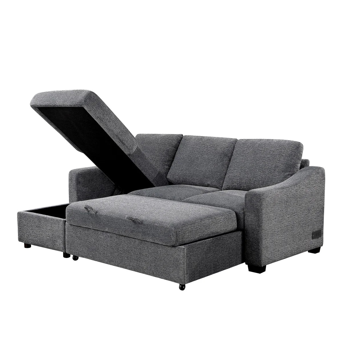 Coddle Aria Fabric Sleeper Sofa with Reversible Chaise - Image 2
