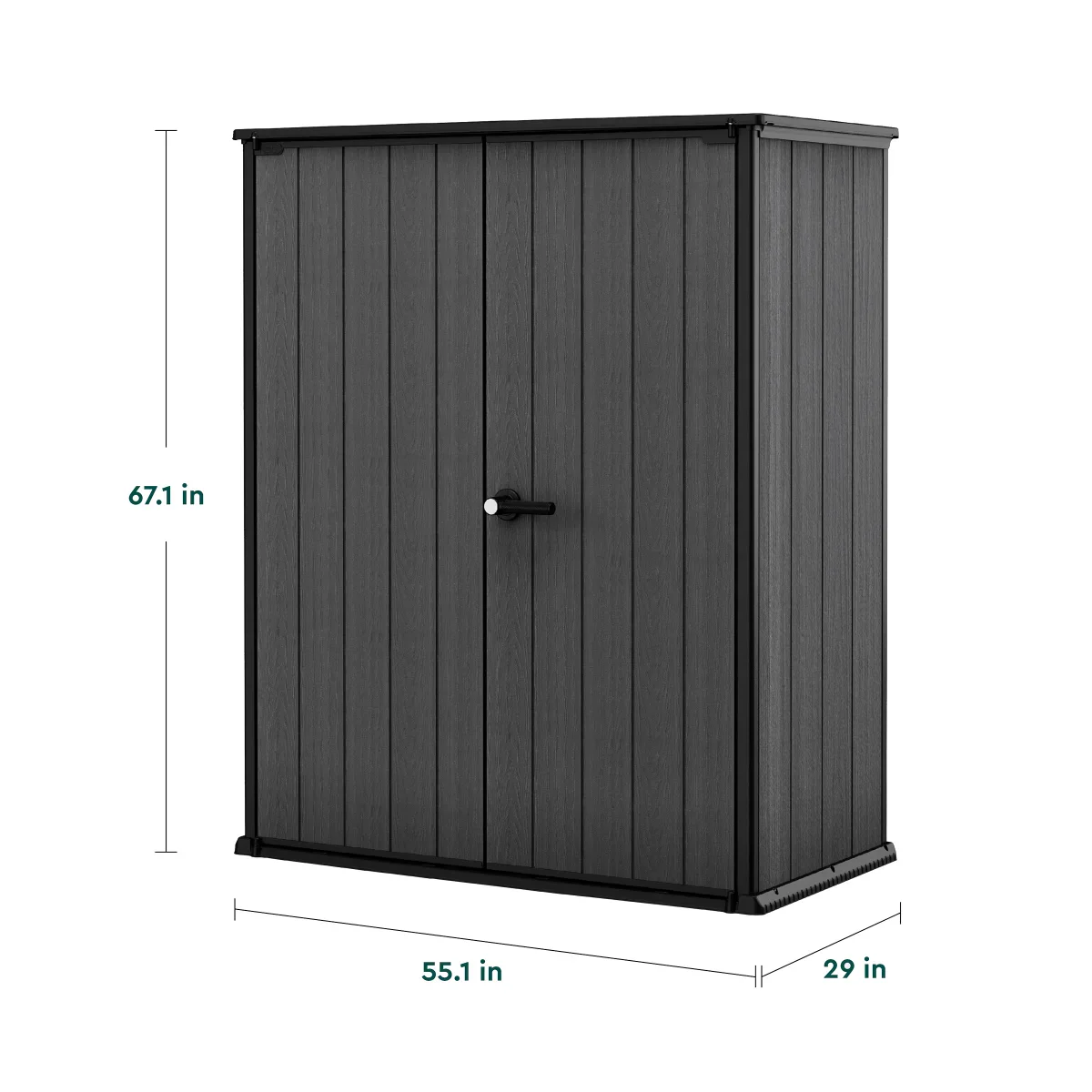 NEW - Keter Cortina Alto Premium Modern Vertical Outdoor Storage Shed - Retail $359 - Image 4