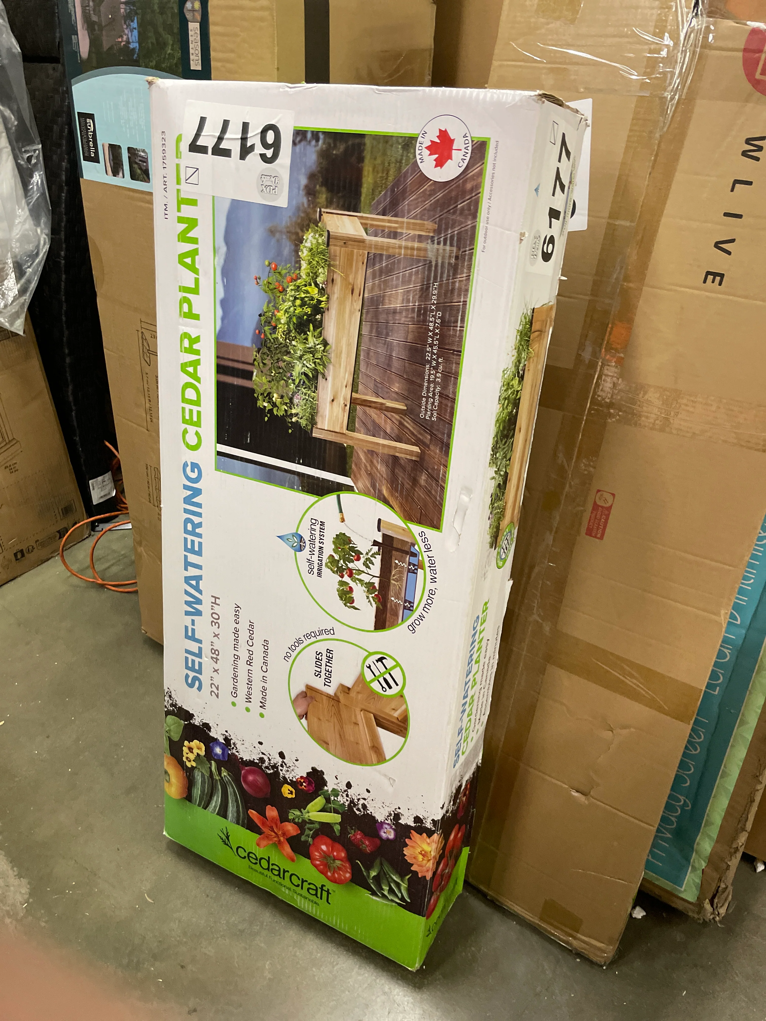 NEW - CedarCraft Self-Watering Elevated Spruce Planter - Image 3