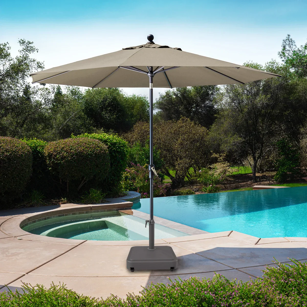 NEW - ProShade Tan 10ft Round Auto Tilt Aluminum Market Umbrella- Retail $149 - Image 2
