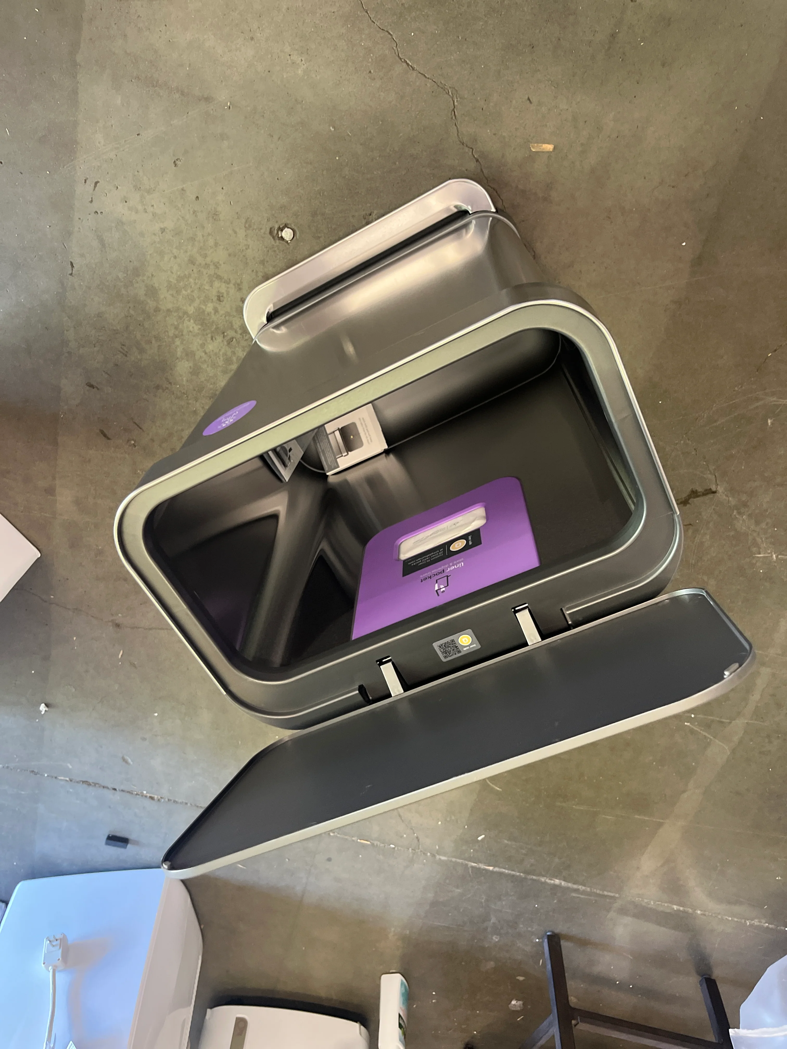 NEW - Simplehuman 55L Rectangular Step Can with Plastic Lid - Image 5